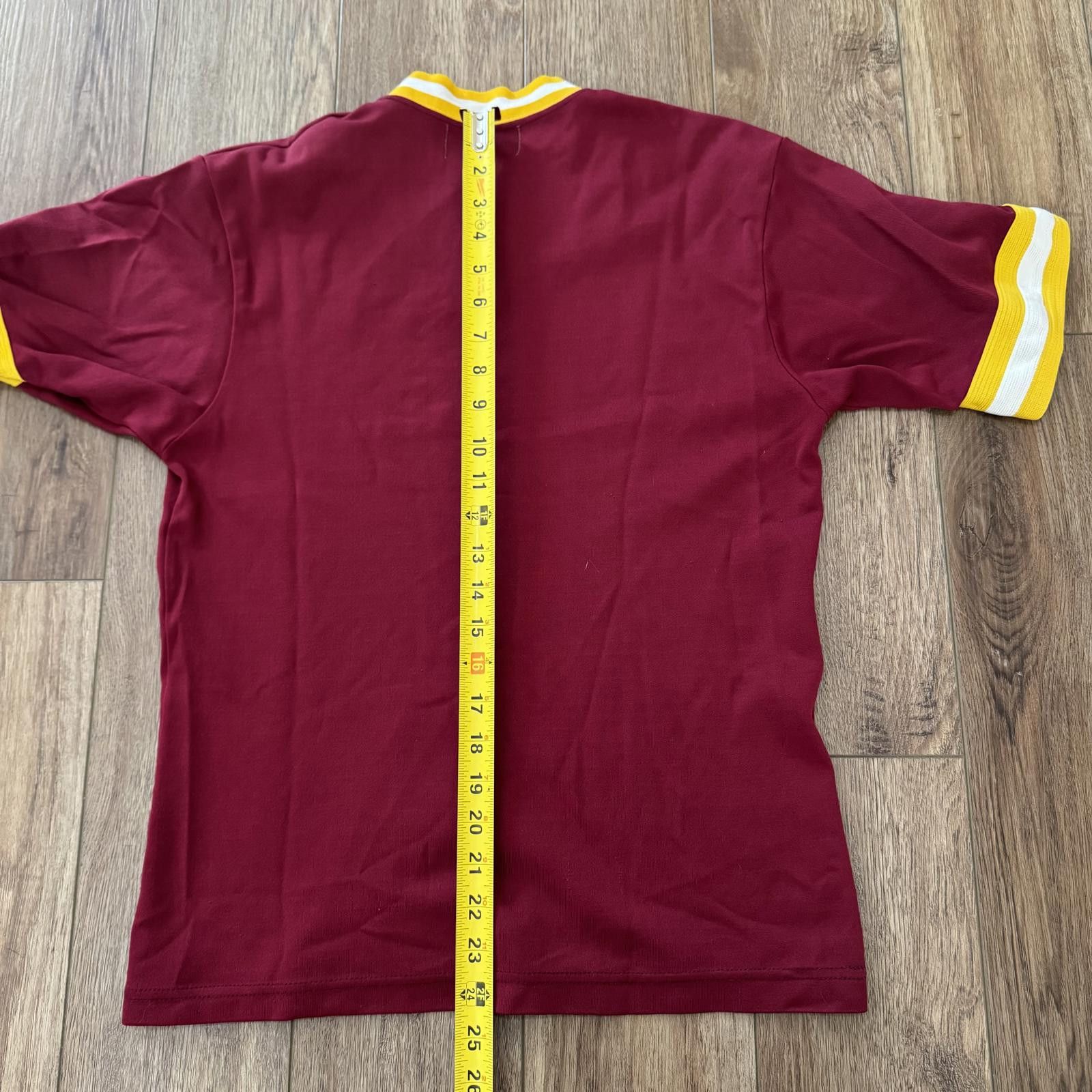 Other Vintage 70s 80s Spanjian Blank V Neck Maroon Shirt Size US M / EU 48-50 / 2 - 8 Thumbnail