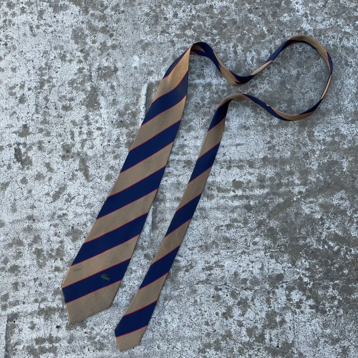 Lacoste Vintage Lacoste Tie Silk 90s Old Money Street style Size ONE SIZE - 2 Thumbnail