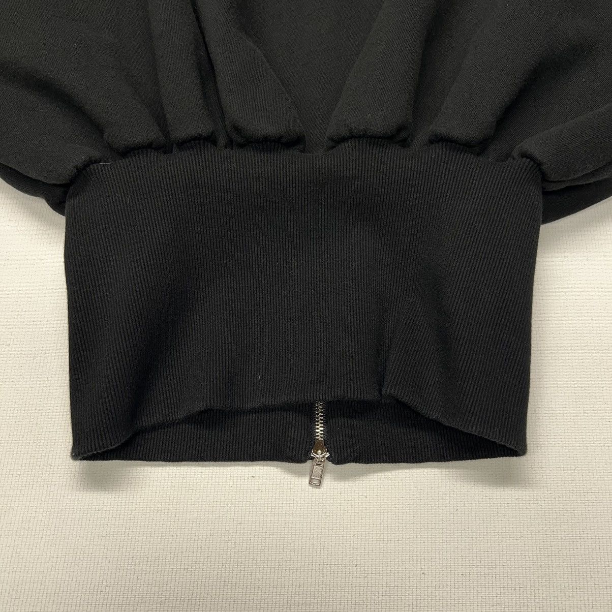Other Laurent Sweater Black Cropped Zip Baggy Sweatshirt Designer Size S / US 4 / IT 40 - 3 Thumbnail