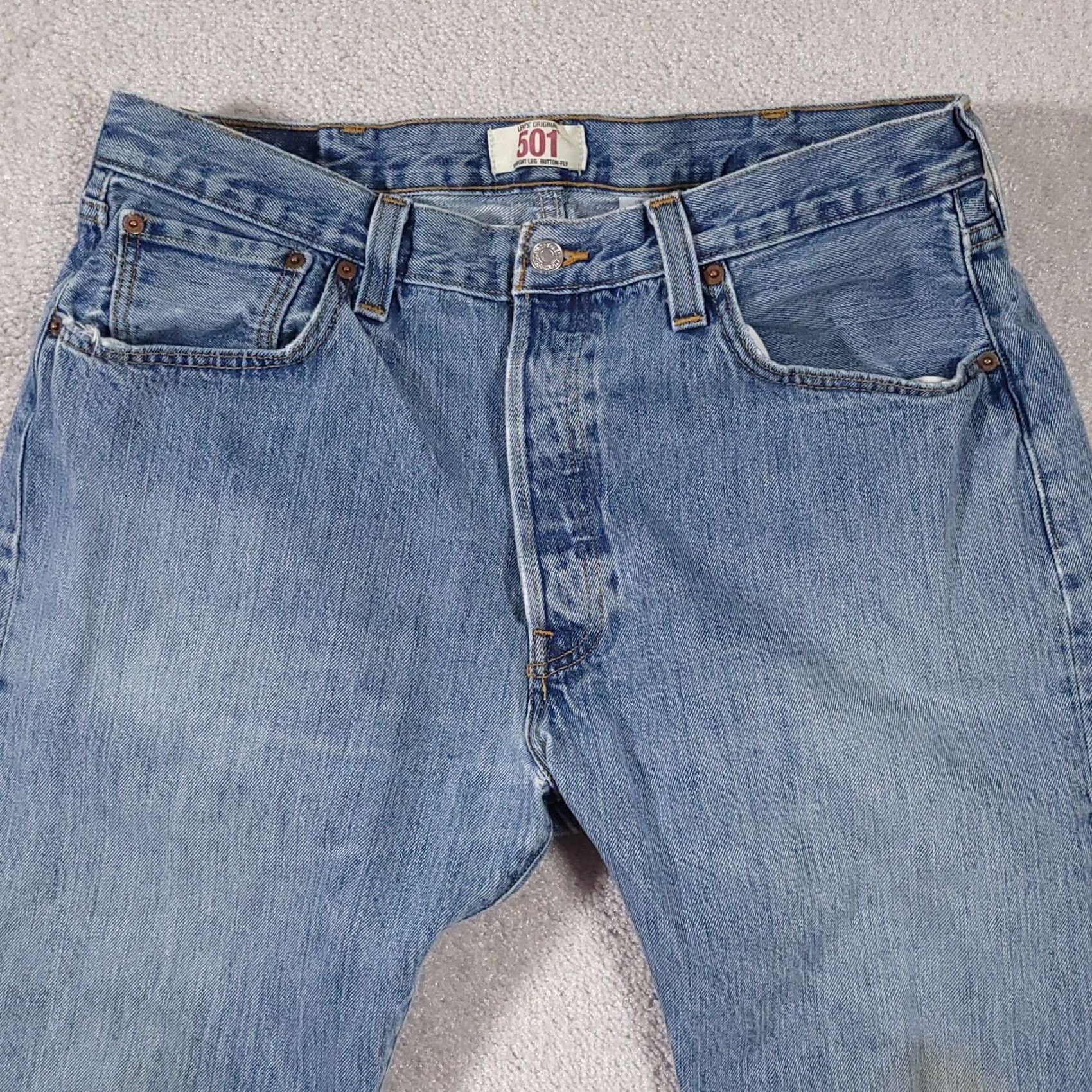 Levi's VINTAGE Levi's 501 Original Fit Button Fly Straight Leg Jeans Mens 38x30 Workwear Grunge Size US 38 / EU 54 - 3 Thumbnail