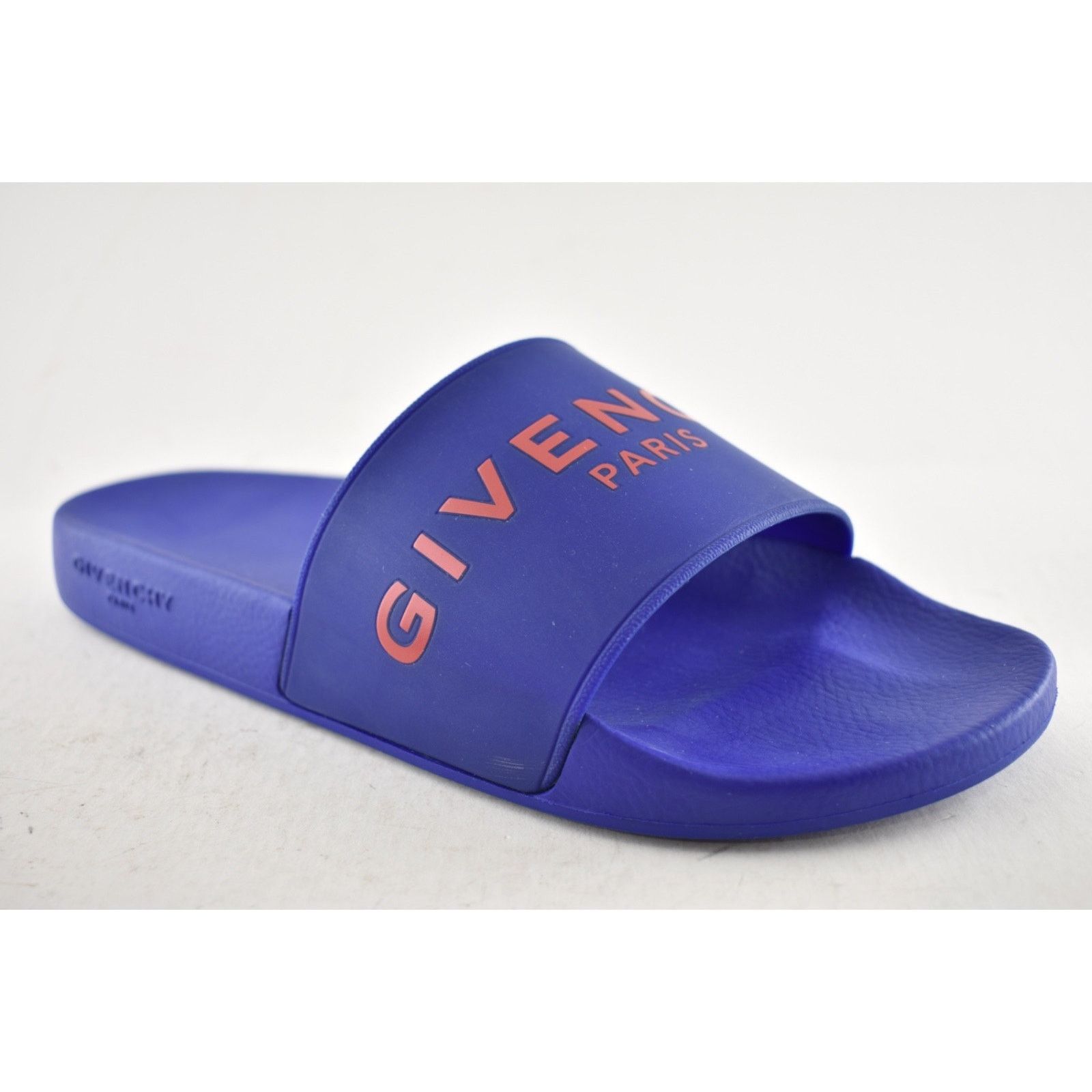 Givenchy Givenchy Paris Blue Red Logo Rubber Pool Slide Sandal 44 11 Size US 11 / EU 44 - 3 Thumbnail
