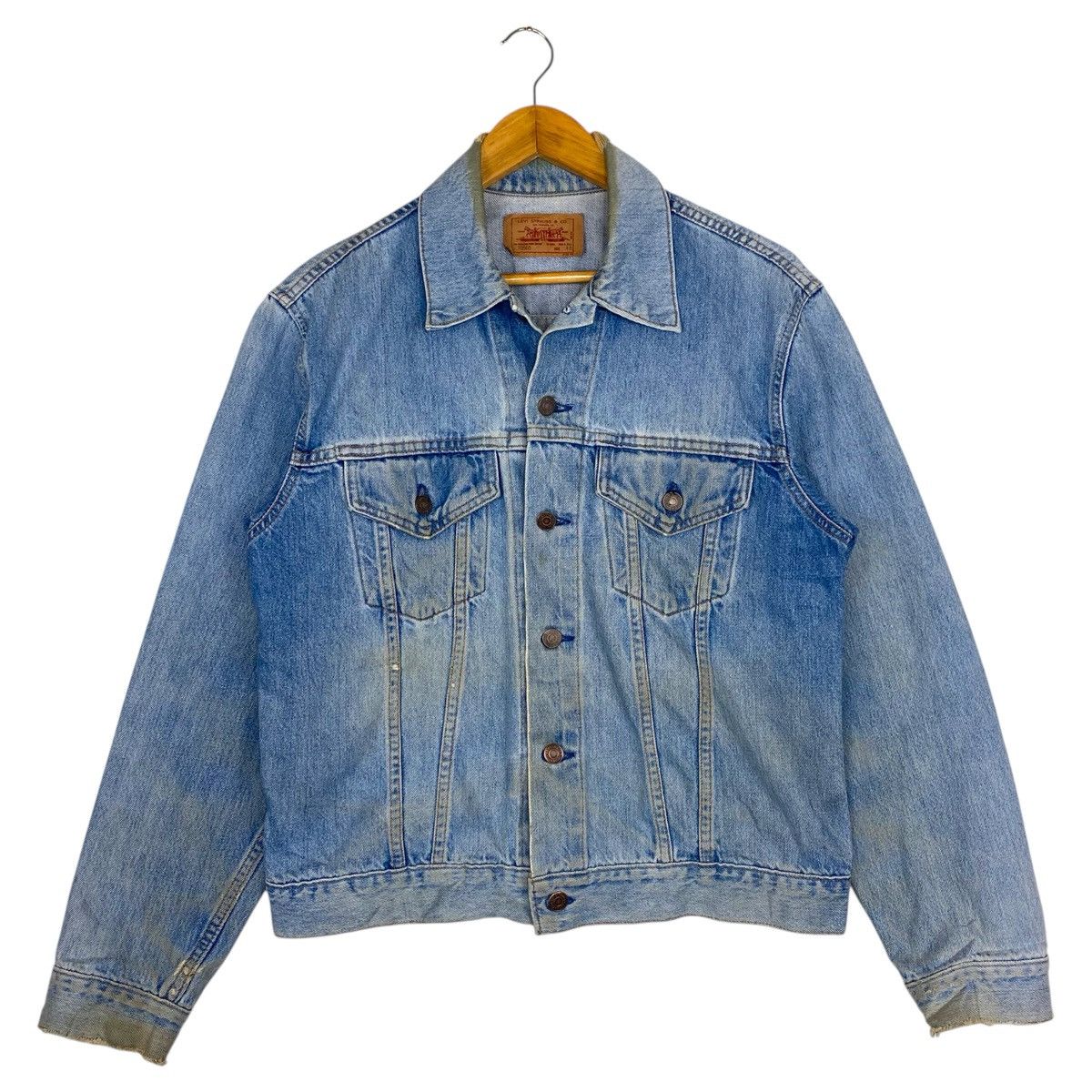 Levi's Vintage Clothing 💥 80s LEVIS VINTAGE DENIM TRUCKER JACKET SUNFADED Size US M / EU 48-50 / 2 - 1 Thumbnail