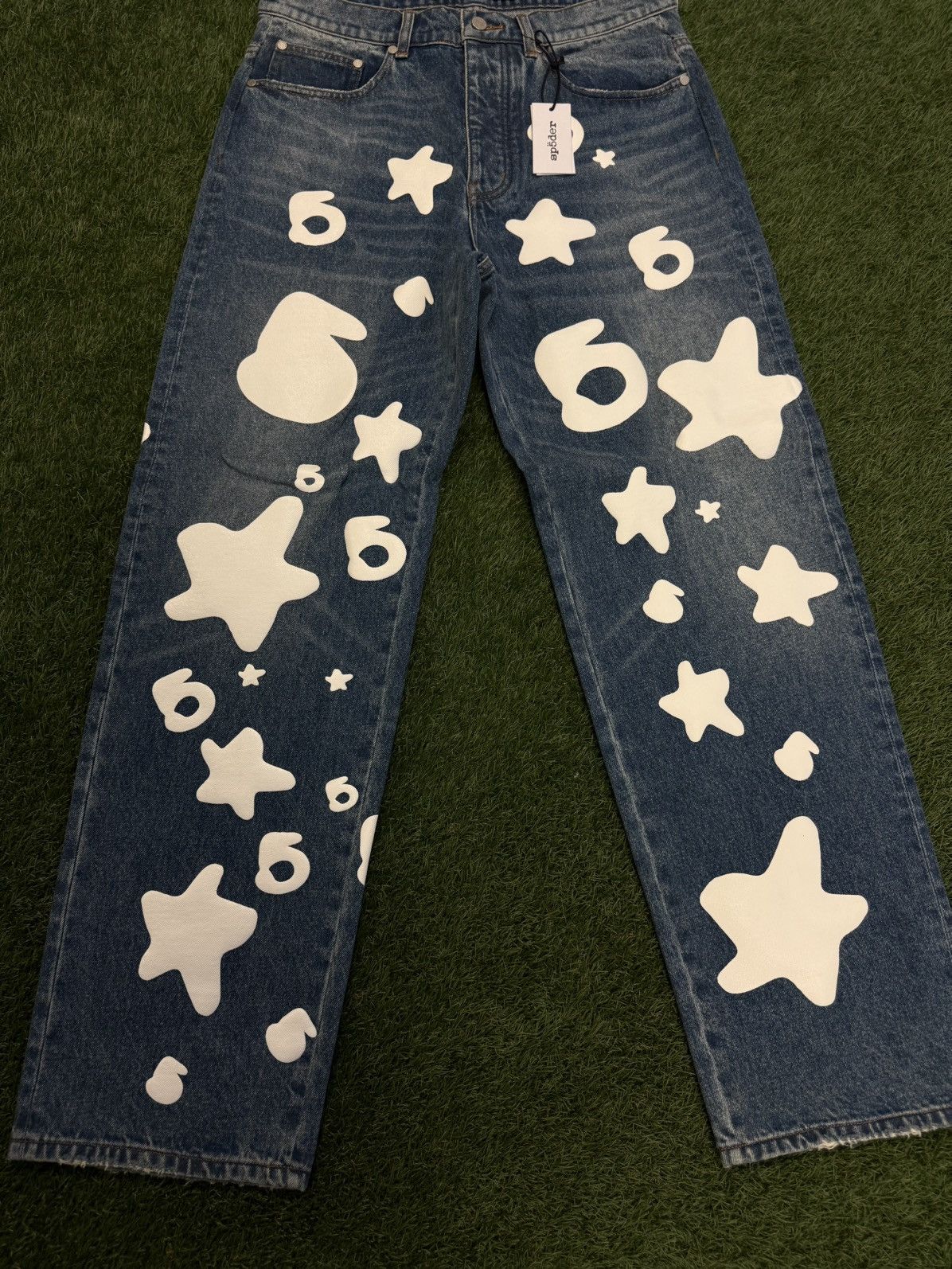 Sp5der Sp5der Worldwide Beluga Denim Jeans Size 30 (NEW) Size US 30 / EU 46 - 2 Thumbnail