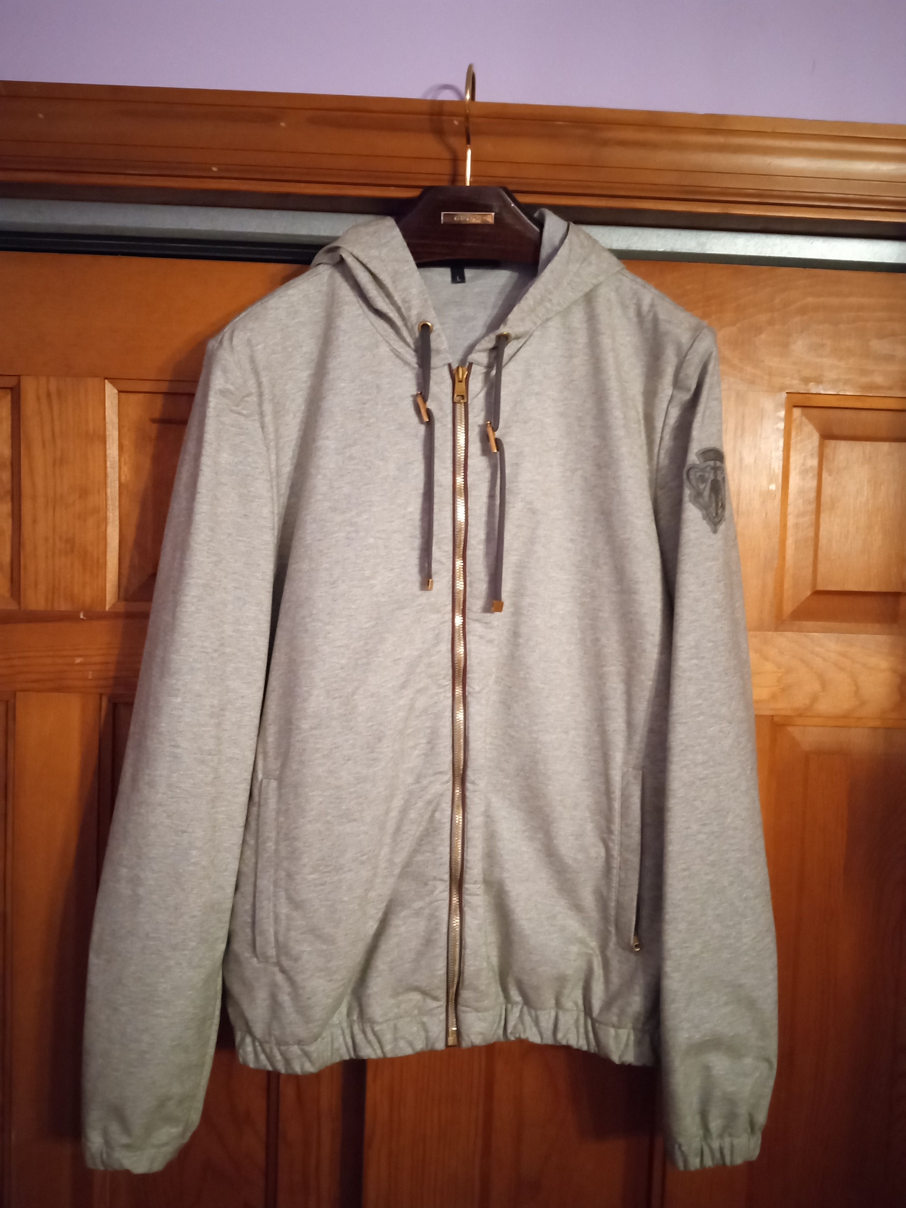 Gucci Gucci Women's large zip up jacket grey Size L / US 10 / IT 46 - 1 Thumbnail