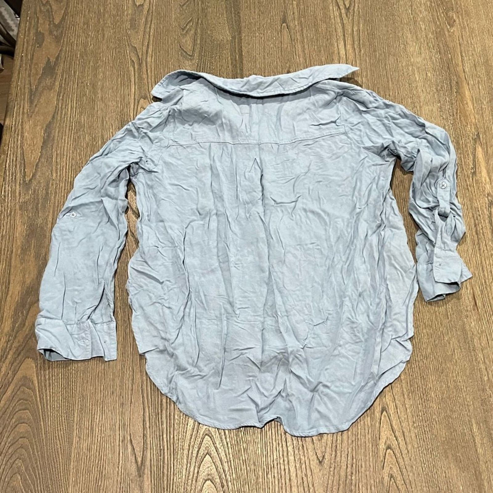 Vintage Como Vintage Light Blue Button Front Collared Blouse Size M Size M / US 6-8 / IT 42-44 - 4 Thumbnail