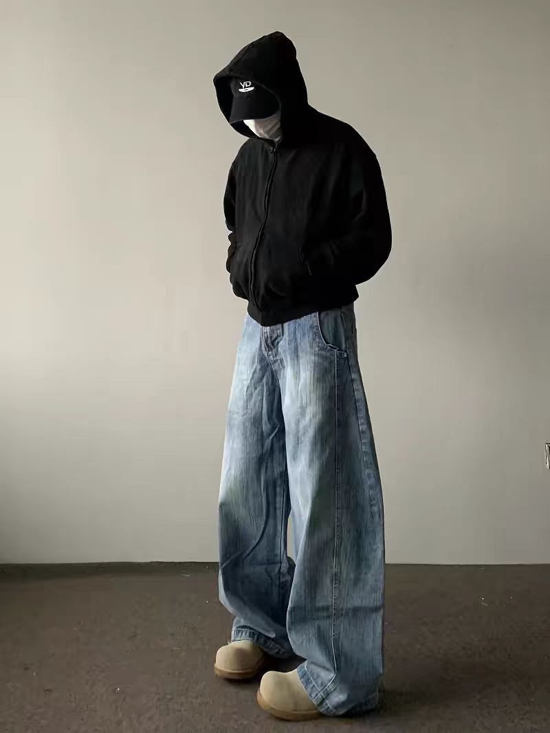 Japanese Brand × Jean Street Bamboo Print Loose Machete Vintage Washed Jeans Size US 32 / EU 48 - 1 Thumbnail
