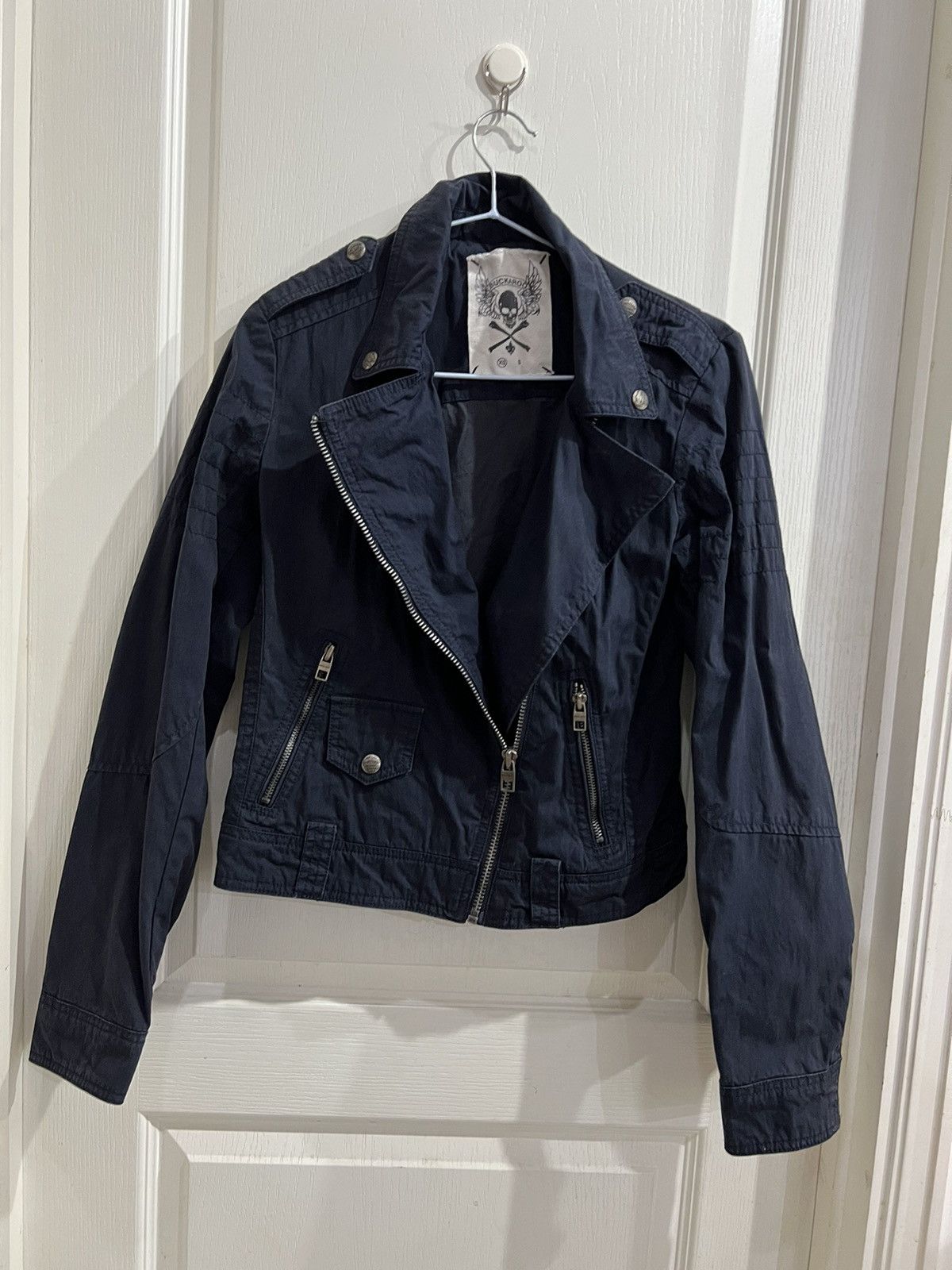 image of Seditionaries x Vintage Buckaroo Biker Jacket in Blue, Women's (Size XS)