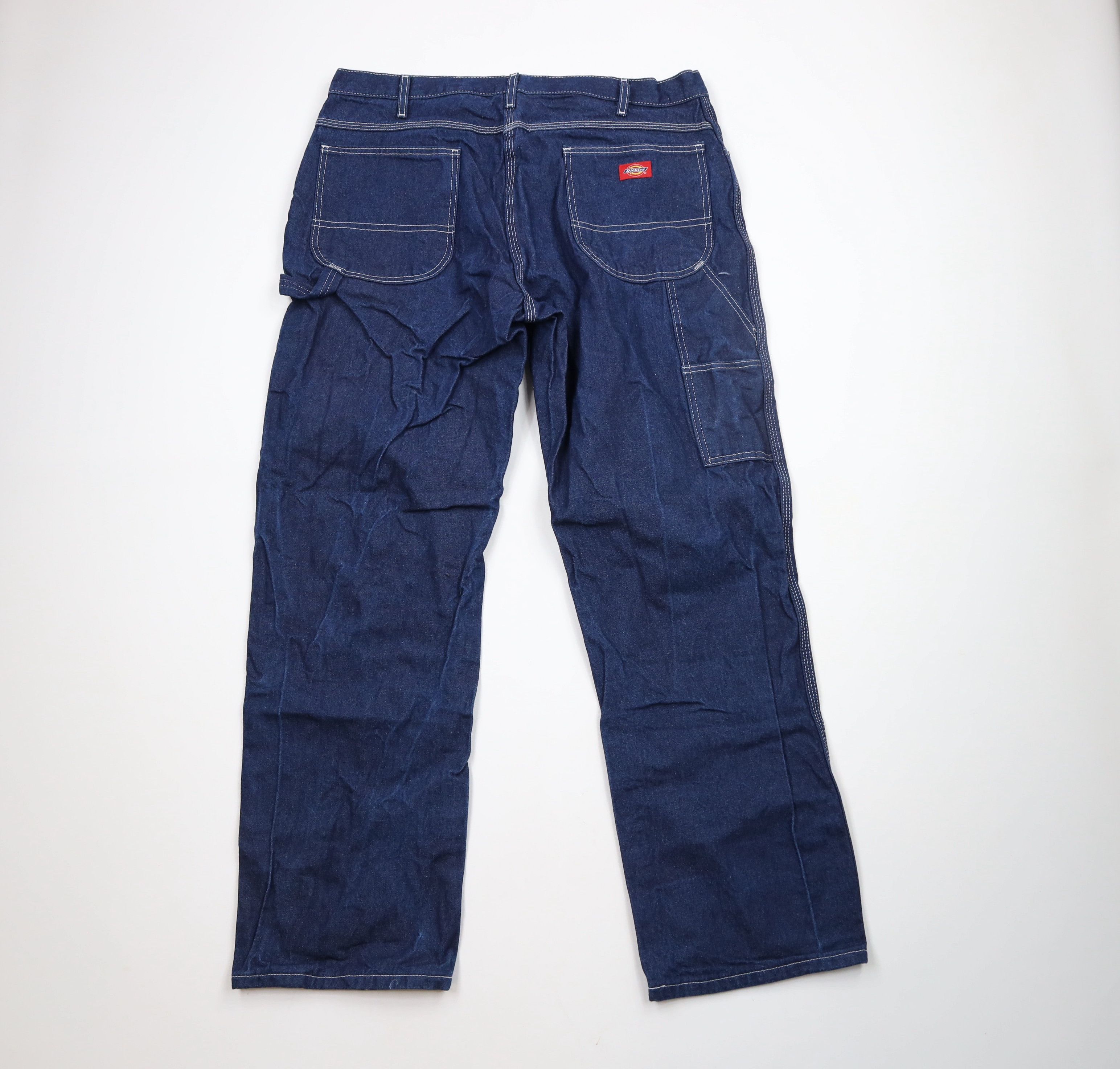 Dickies × Vintage Vintage Y2K Dickies Wide Leg Carpenter Denim Jeans Blue Size US 38 / EU 54 - 9 Thumbnail