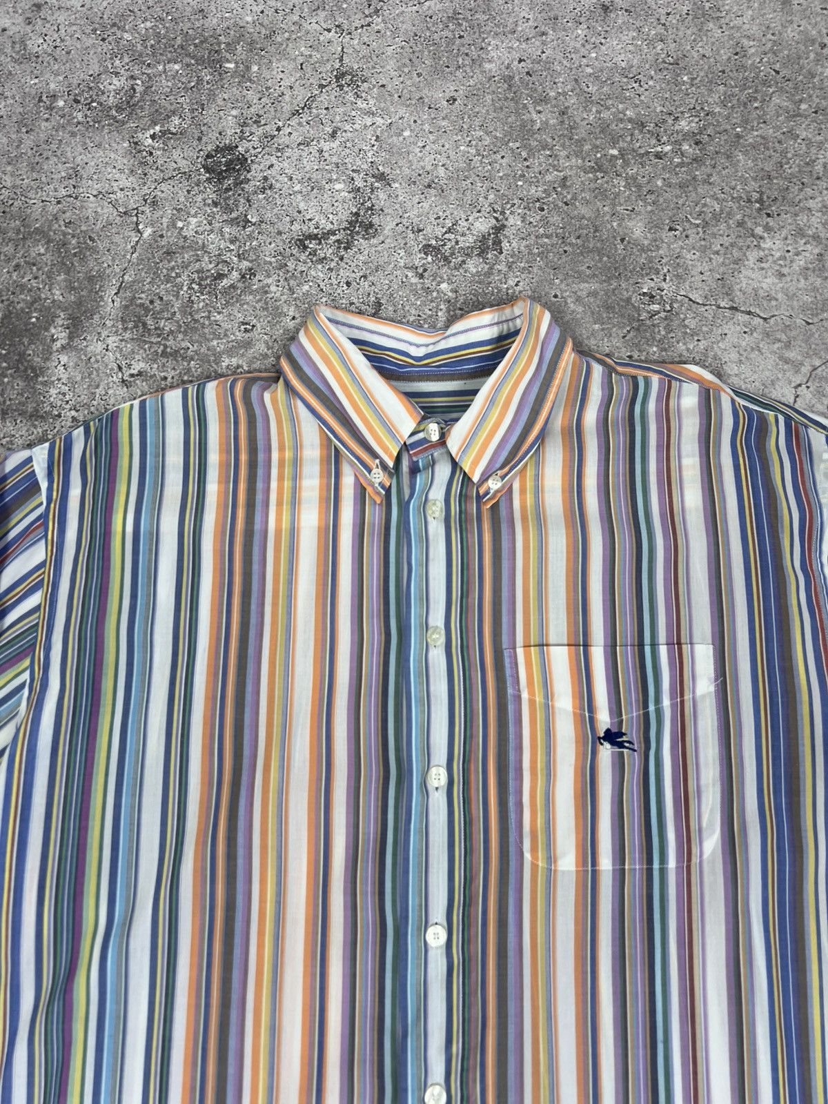 Etro Etro Striped Multicolor Shirt Button Up Long Sleeve Size US XL / EU 56 / 4 - 6 Thumbnail