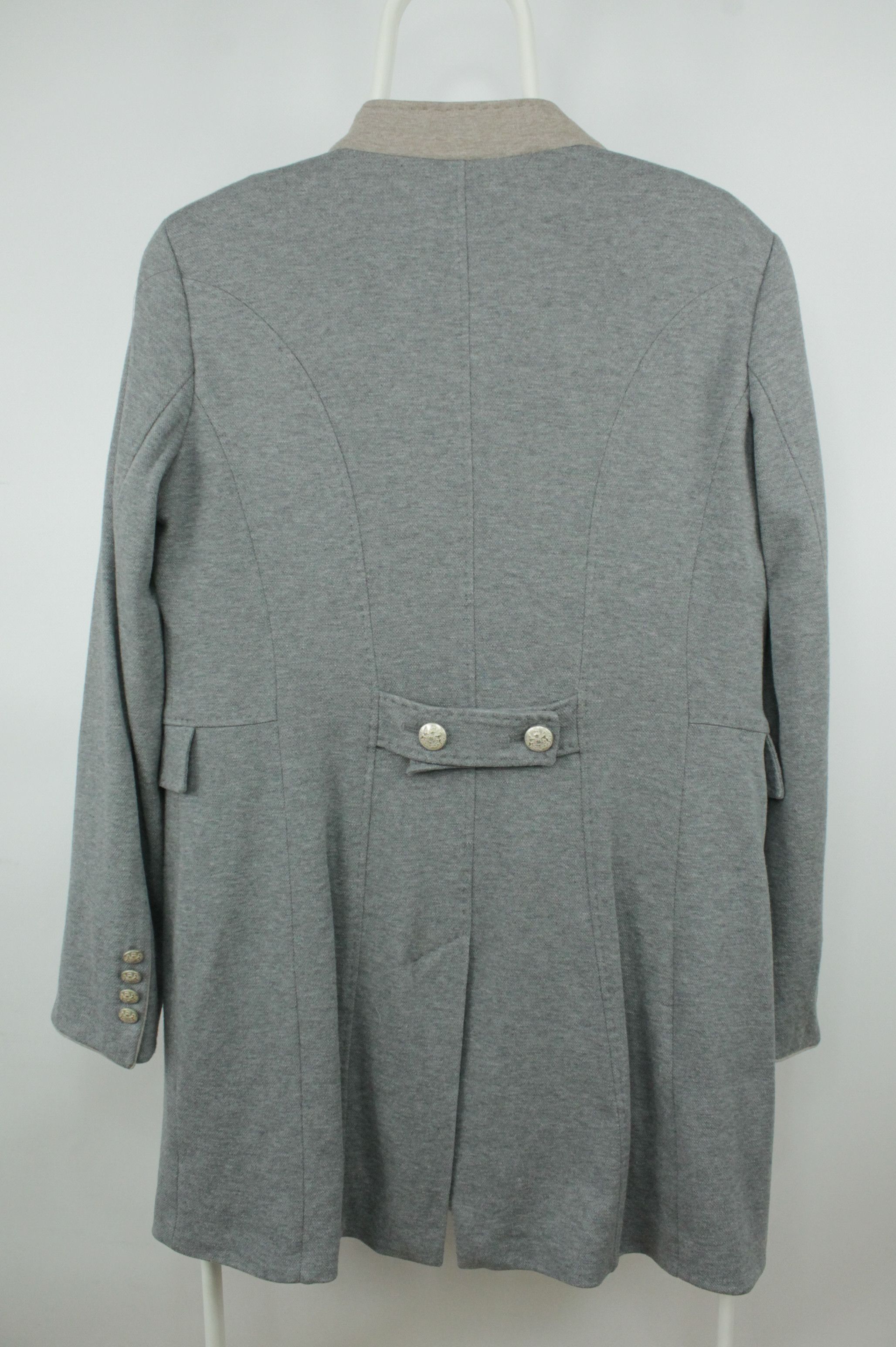 Schneiders Schneiders Salzburg Julietta Steel Button Gray Cotton Coat Size L / US 10 / IT 46 - 7 Thumbnail