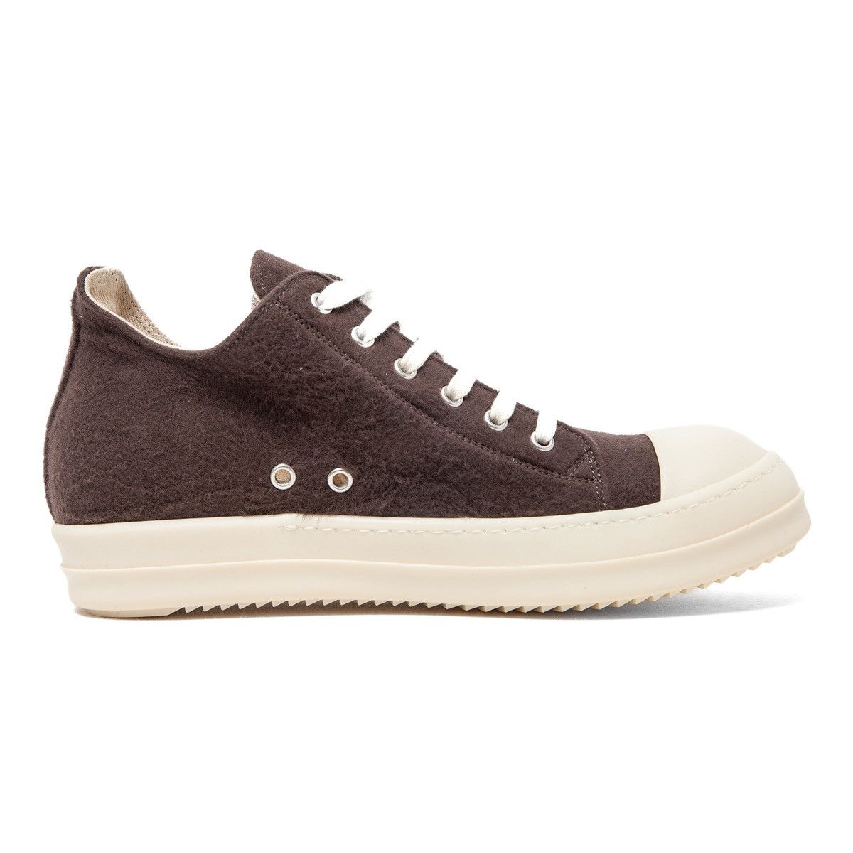 Rick Owens Concordians Ramones Lows Brushed Cutton Dark Dust Brown Milk Size US 7 / EU 40 - 4 Thumbnail