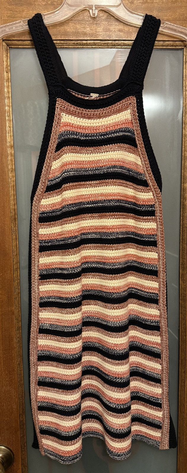 Free People Free People Retro Ruby Striped Crocheted Midi Sweater Dress Size S / US 4 / IT 40 - 1 Thumbnail
