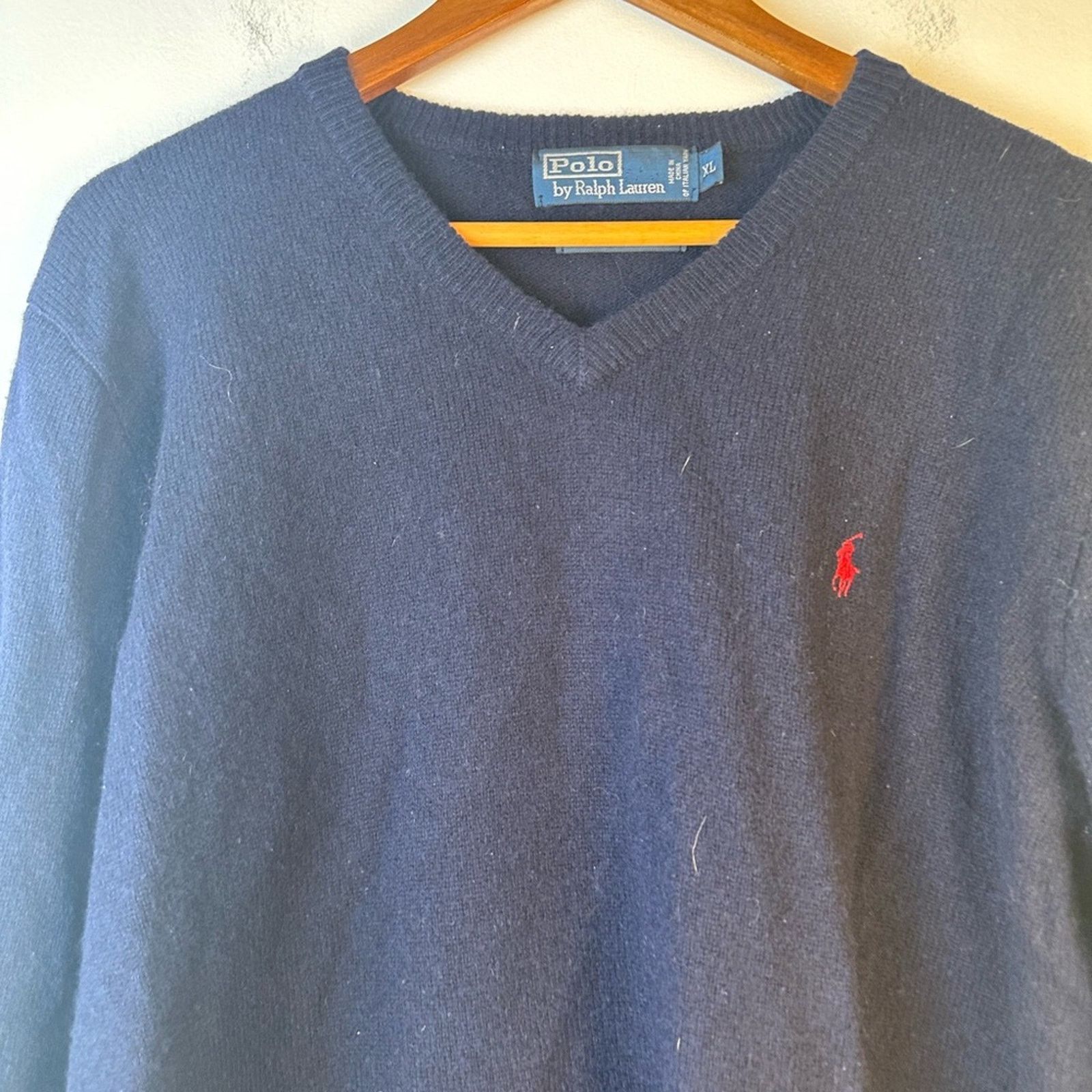 Polo Ralph Lauren Polo Ralph Lauren V Neck Seeater Size US XL / EU 56 / 4 - 4 Thumbnail