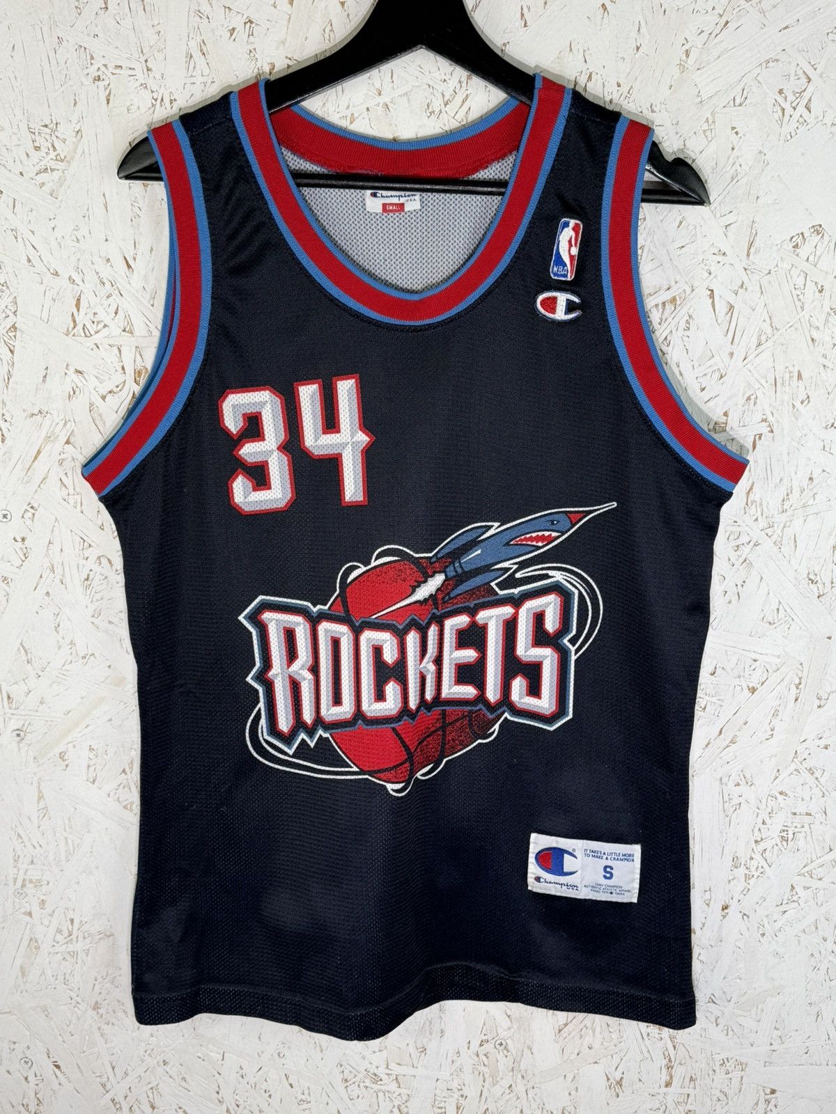 Champion 90s Champion Houston Rockets #34 Hakeem Olajuwon Nba Jersey Size US S / EU 44-46 / 1 - 1 Thumbnail