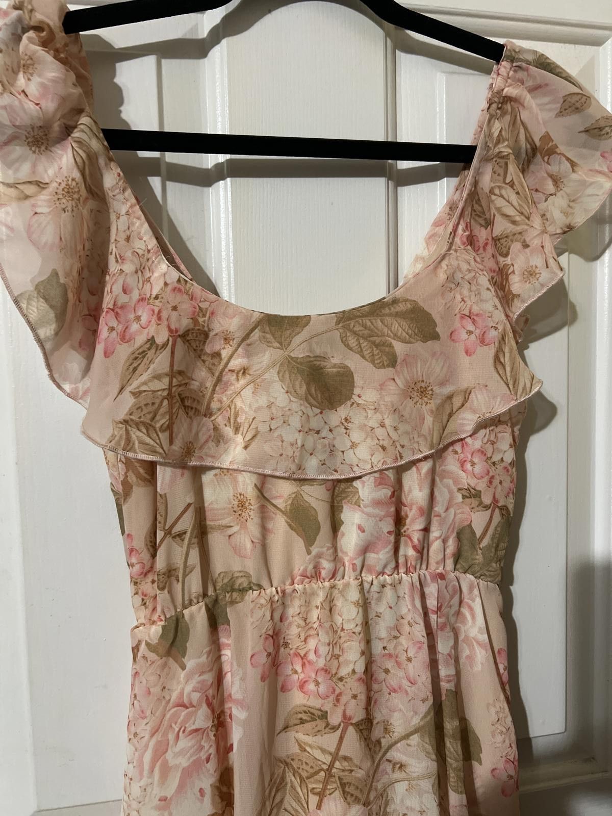 Other Show me your Mumu floral Ruffle Midi Dress Soft Pink S Size S / US 4 / IT 40 - 5 Thumbnail