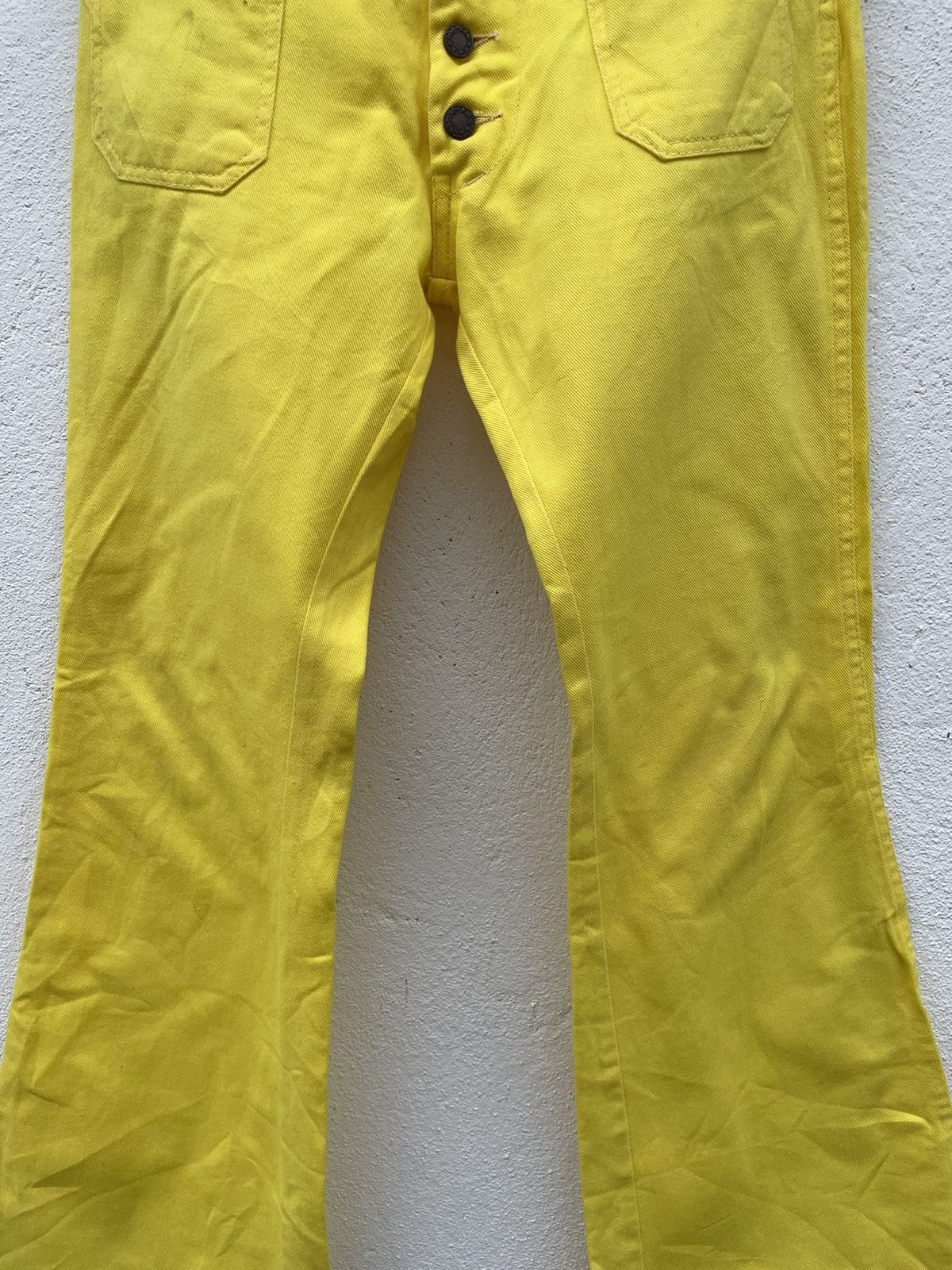 Japanese Brand Vintage Flare Big Vale Jeans Fashion Yellow Size US 30 / EU 46 - 5 Thumbnail