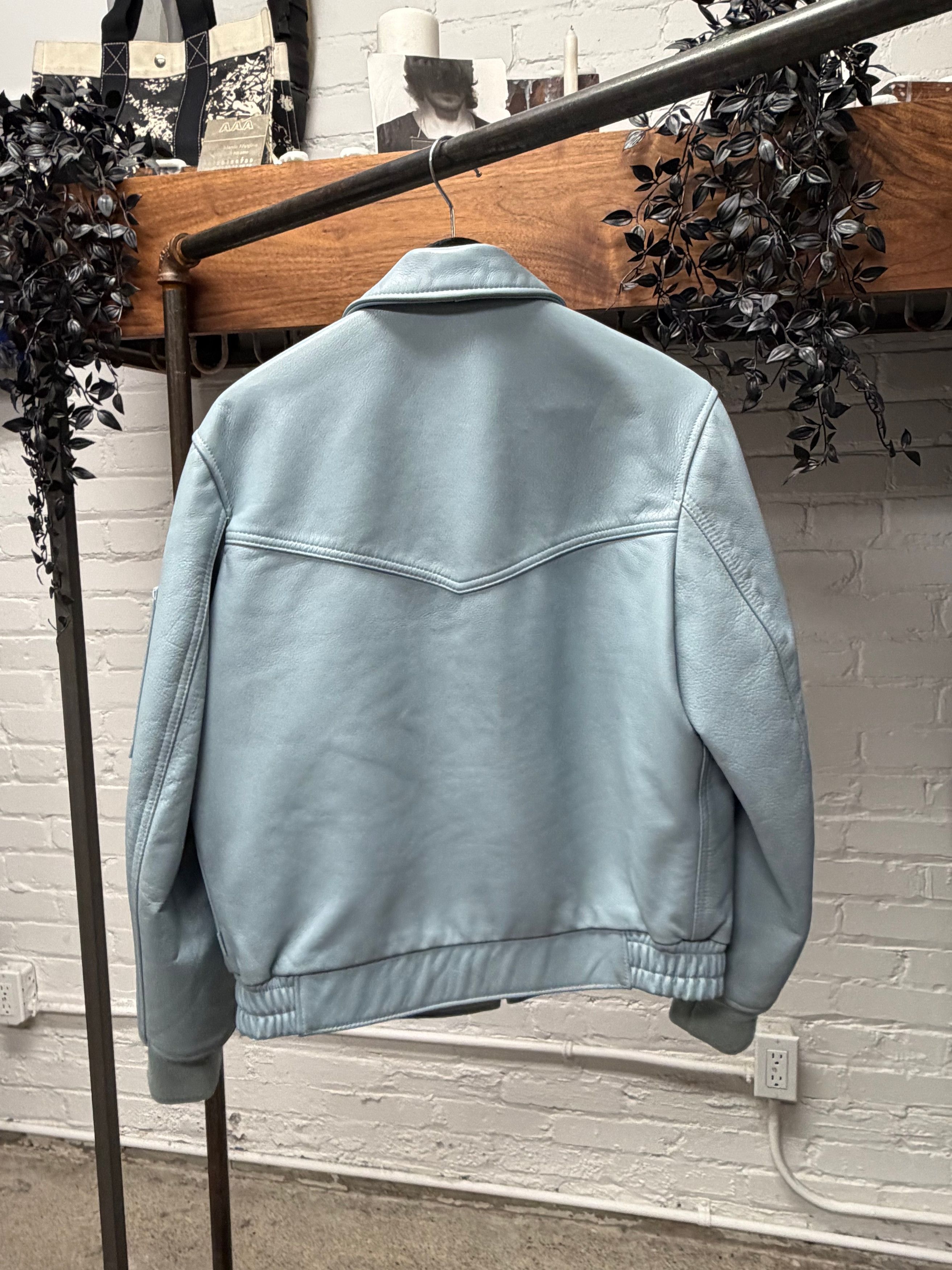 Supreme AW2019 Supreme x Schott Baby Blue Leather Bomber Jacket Size US S / EU 44-46 / 1 - 4 Thumbnail