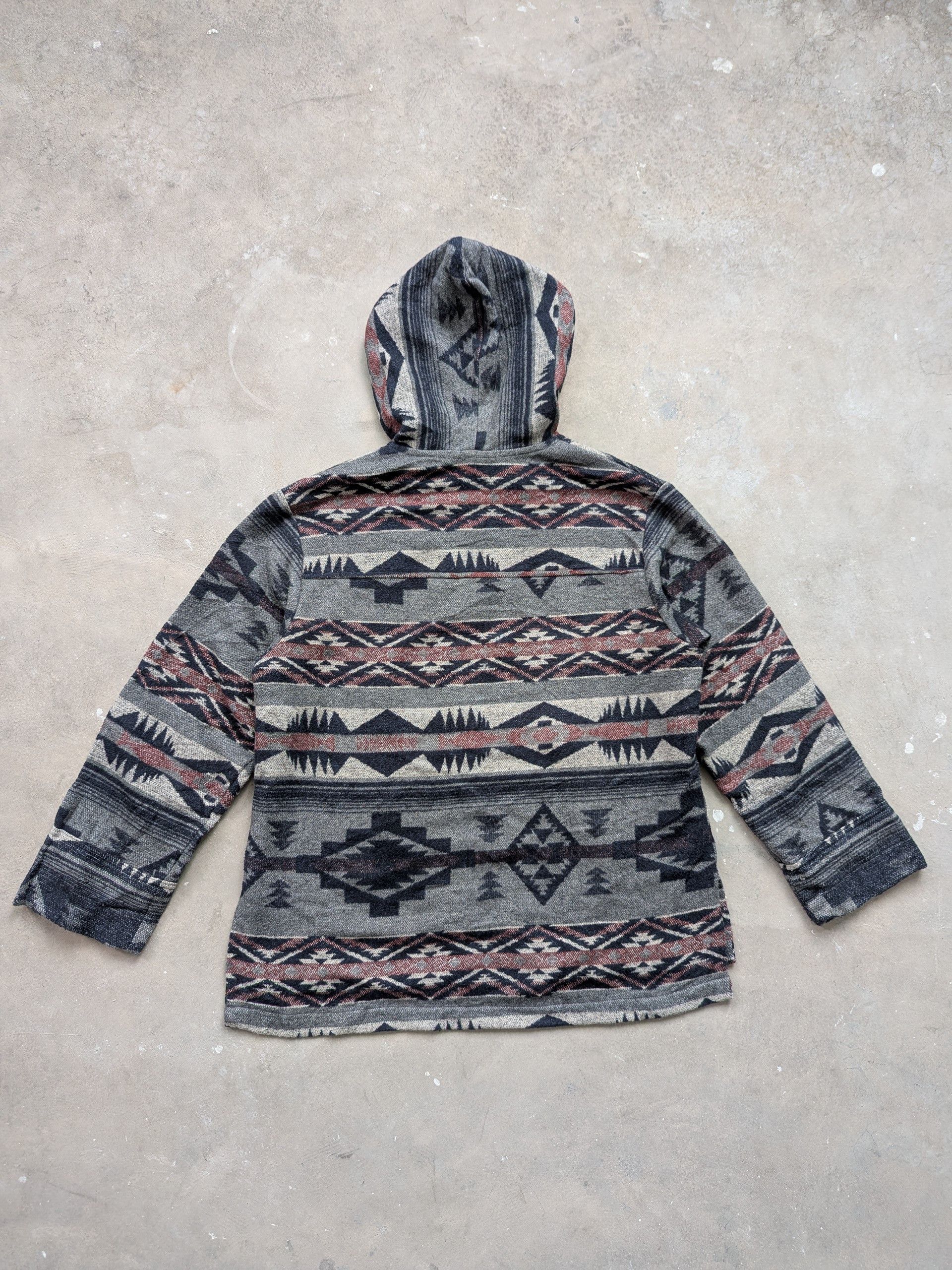 Japanese Brand × Vintage Vintage Wool Hoodie Navajo Native Pullover Sweater Size US M / EU 48-50 / 2 - 11 Thumbnail