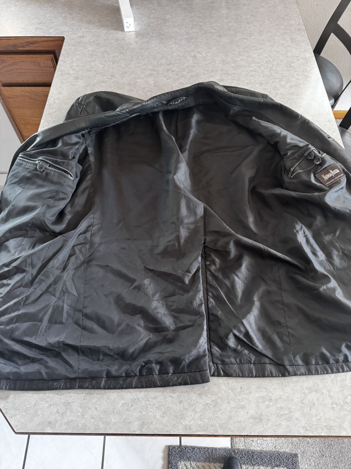 Hugo Boss Hugo Boss 3-Button Lambskin Leather Blazer Jacket (46R) Size US XL / EU 56 / 4 - 8 Thumbnail