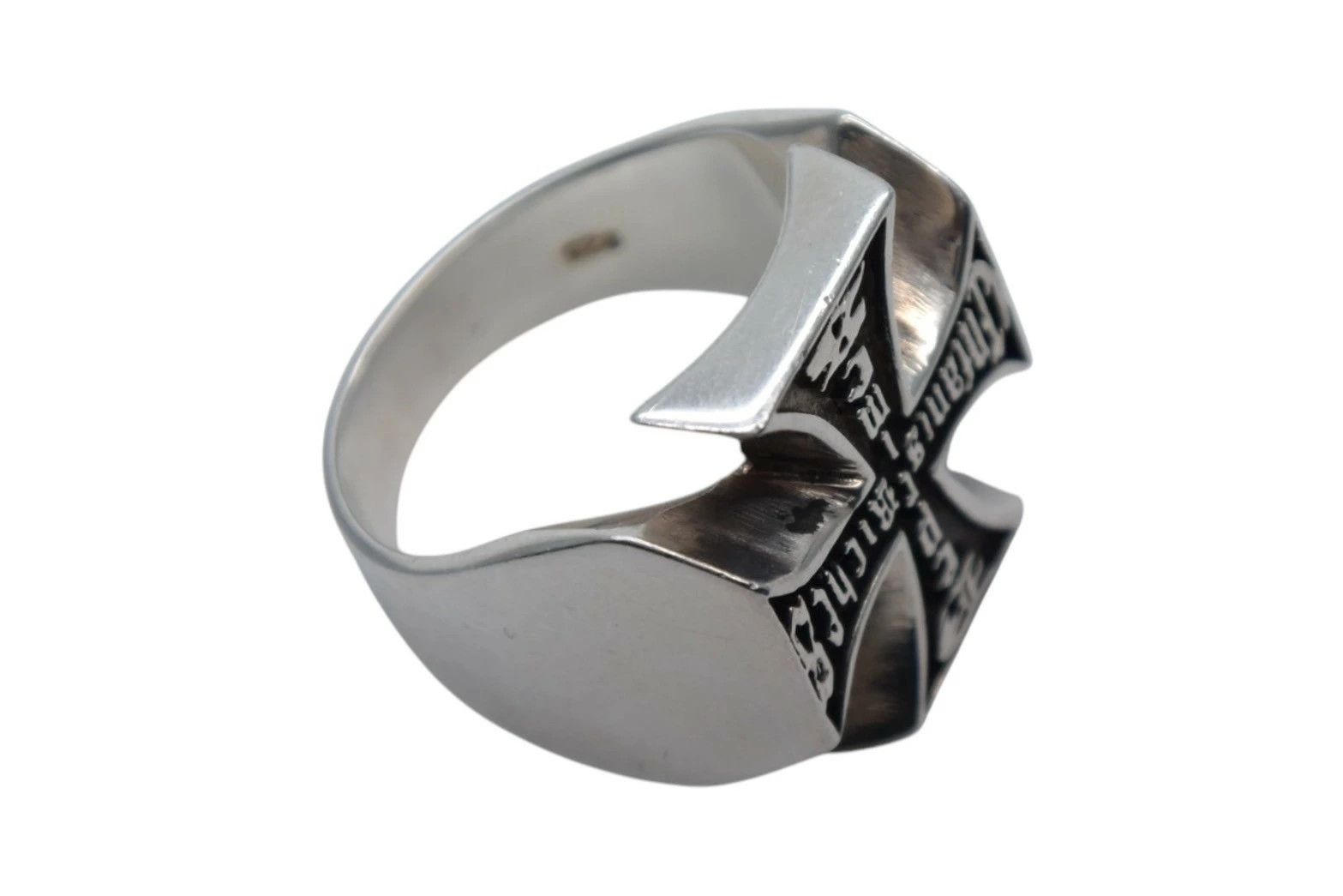 Enfants Riches Deprimes Enfants Riches Deprimes Logo Embossed Cross Ring Size 23 Size ONE SIZE - 7 Thumbnail