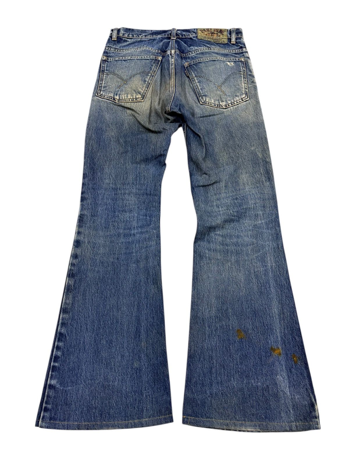 Tornado Mart Vintage Bell Bottom Blue Blue Japan Mud Wash Boro Rusty Size US 31 - 2 Thumbnail