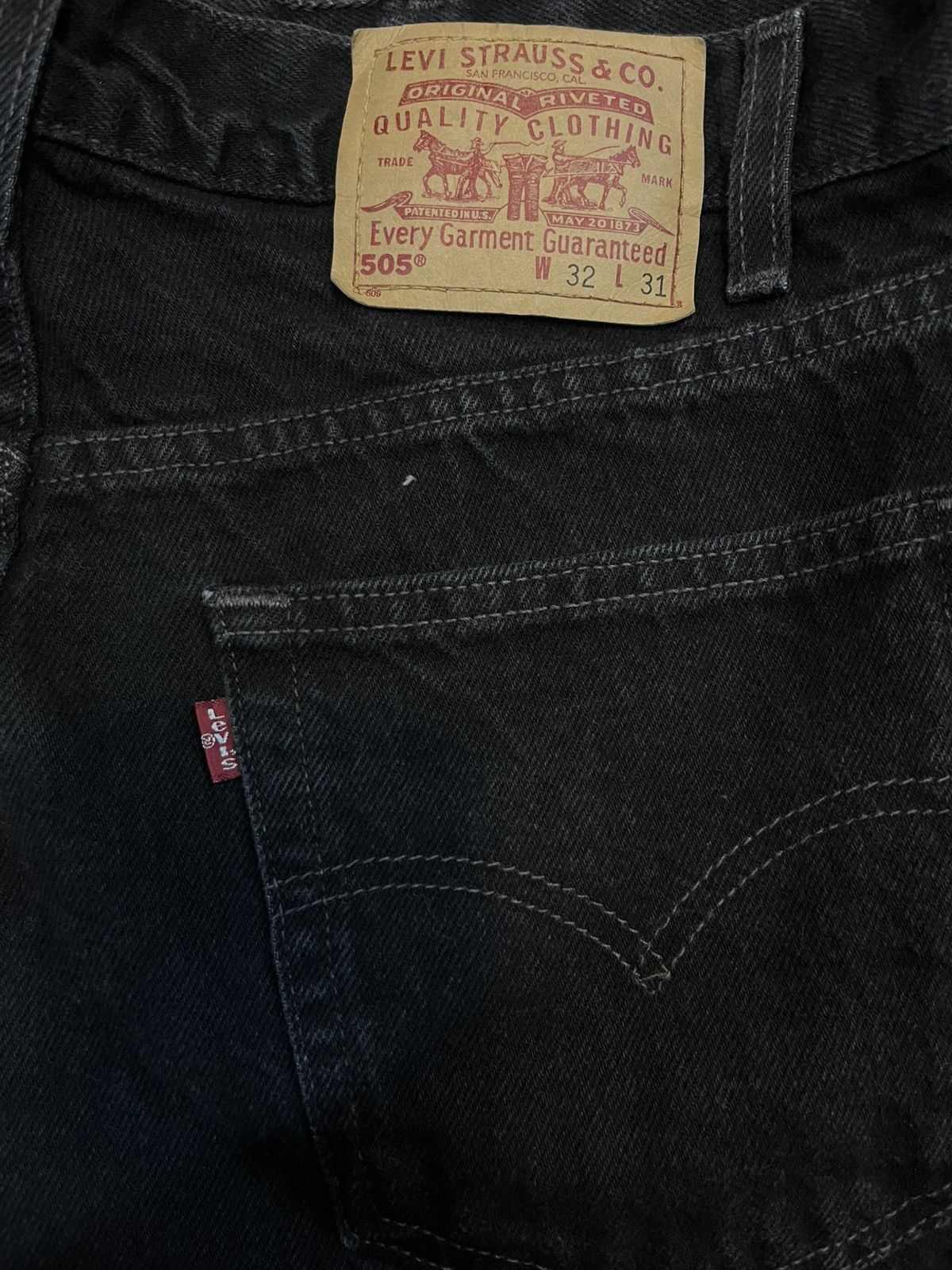 Levi's Vintage Clothing Leiv’s 505 Mexico Black Denim Size US 32 / EU 48 - 5 Thumbnail