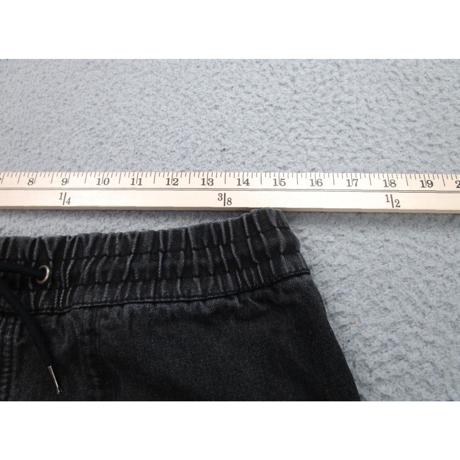 I Love Ugly VINTAGE I Love Ugly Men's Jogger Pants 31 Inch Waist Size M Black Distressed Denim Tapered Zippered Ankle Pockets Size US 31 - 7 Thumbnail