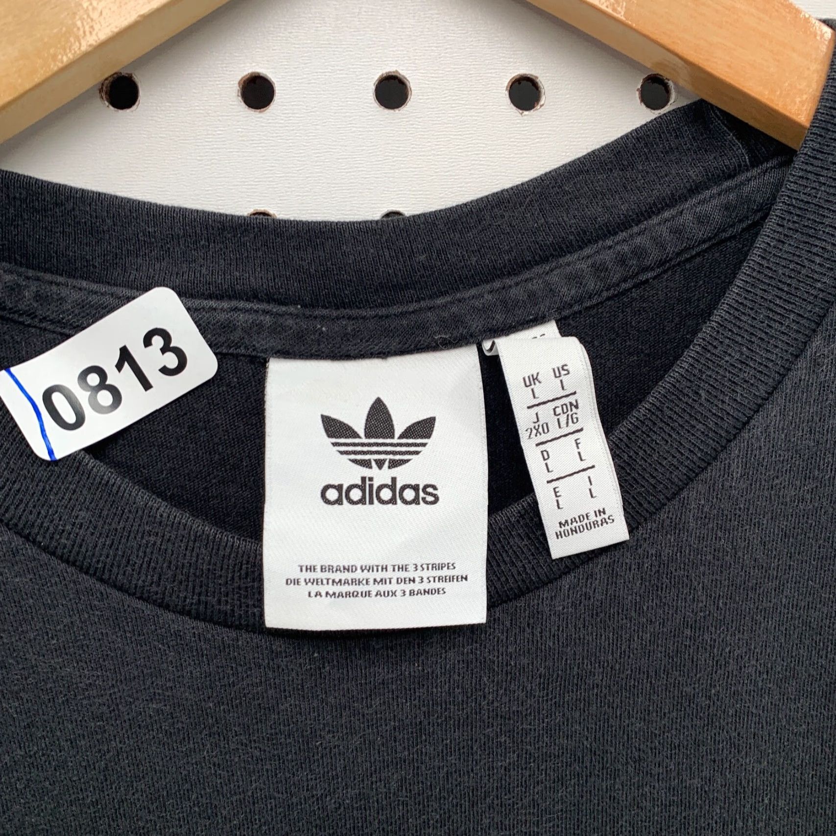 Adidas Vintage Adidas Originals Trefoil T-Shirt Large Mens Black Short Sleeve Logo Graphic 80s Retro Size US L / EU 52-54 / 3 - 7 Thumbnail