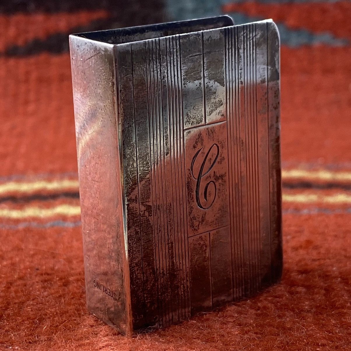 Japanese Brand × Kapital × Vintage Vtg 20s Art Deco Sterling Silver Matchbox Cover Intial “C” Size ONE SIZE - 2 Thumbnail