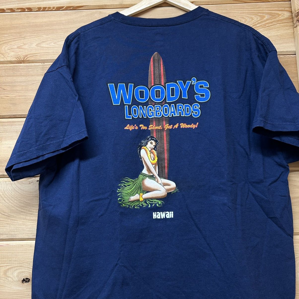Vintage Vintage Y2K Woodys Longboards Surf Style Hawaii T Shirt Size US XL / EU 56 / 4 - 1 Thumbnail