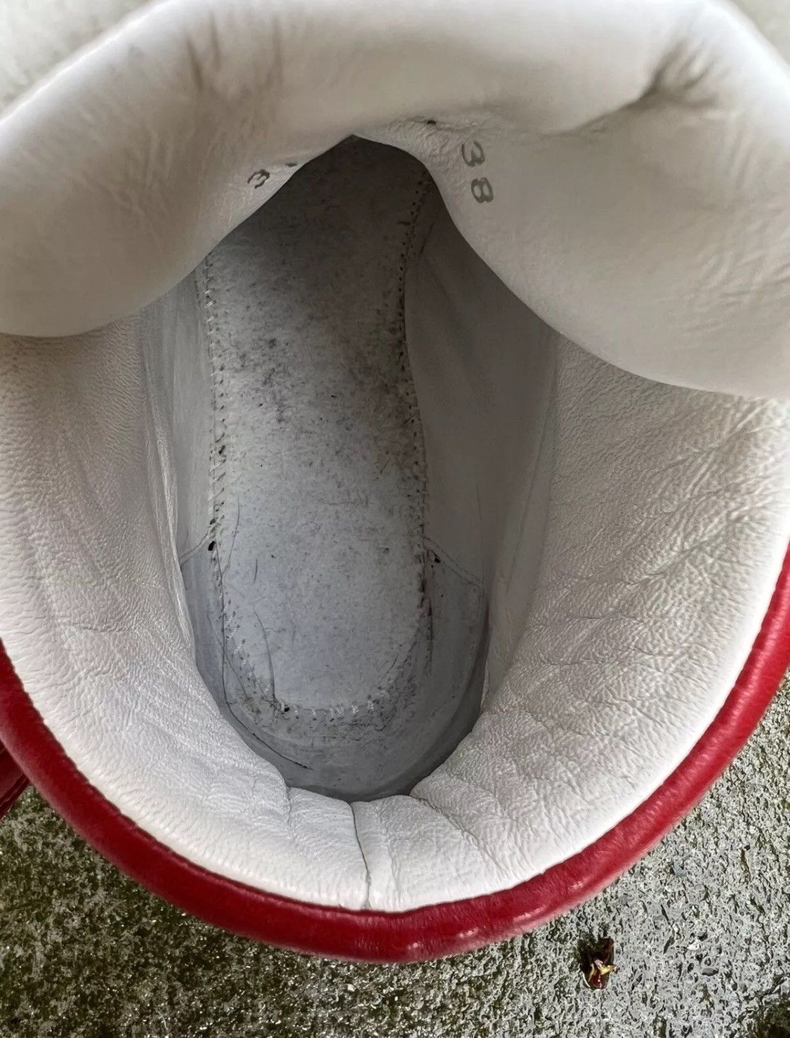 Prada ☄️Prada☄️White/Red Soft leather Sneakers (3T5743) Size US 8 / IT 38 - 14 Thumbnail