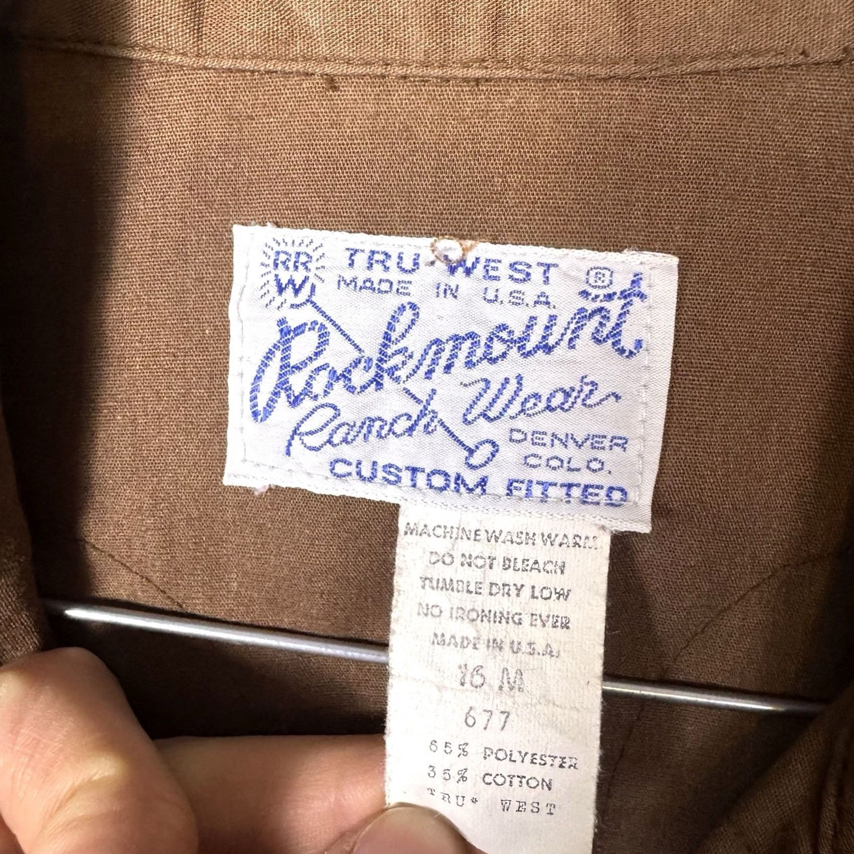 Rockmount Ranch Wear Rockmount Ranch Wear Tru-West Shirt Mens M 16 Custom Fit USA Made Pearl Snap - 80s, 90s, Cowboy, Dad, Western Size US M / EU 48-50 / 2 - 5 Thumbnail
