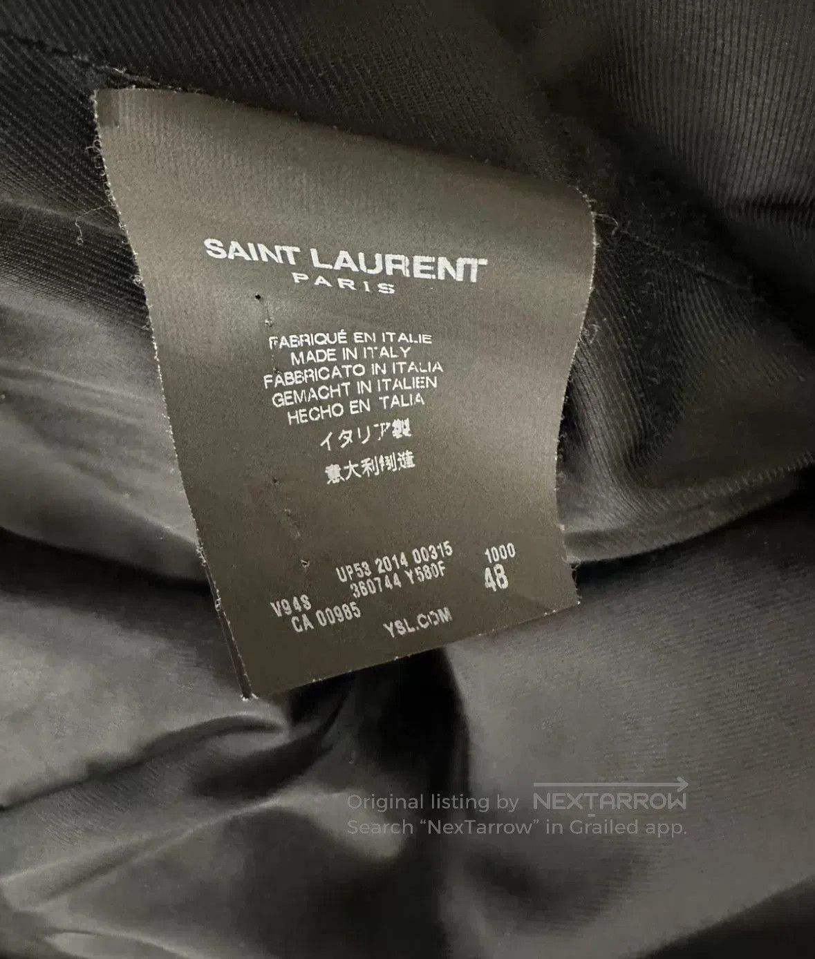 Saint Laurent Paris ysl leather jacket. Size US M / EU 48-50 / 2 - 4 Thumbnail