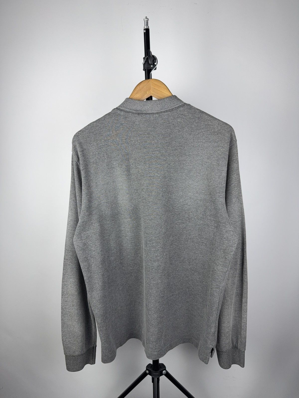 Polo Ralph Lauren 90s Ralph Lauren Grey Long Sleeve Polo Shirt Custom Fit Size US L / EU 52-54 / 3 - 9 Thumbnail