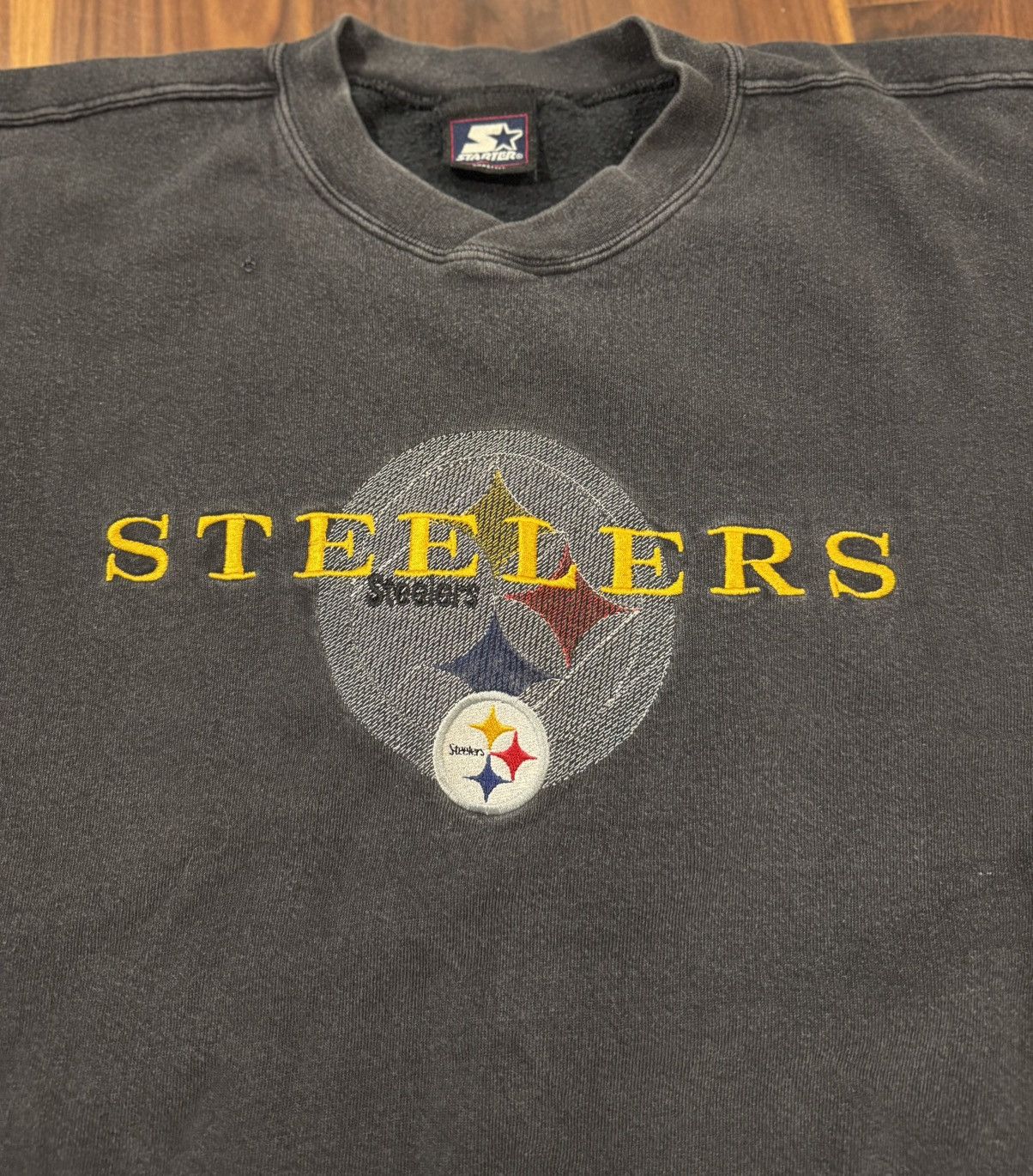 Starter Vintage 90s Starter Pittsburgh Steelers Crew- Embroidered Size US L / EU 52-54 / 3 - 2 Thumbnail