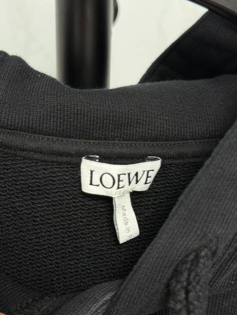 Loewe Loewe Black hoodie with a large logo on the back. Size L / US 10 / IT 46 - 3 Thumbnail