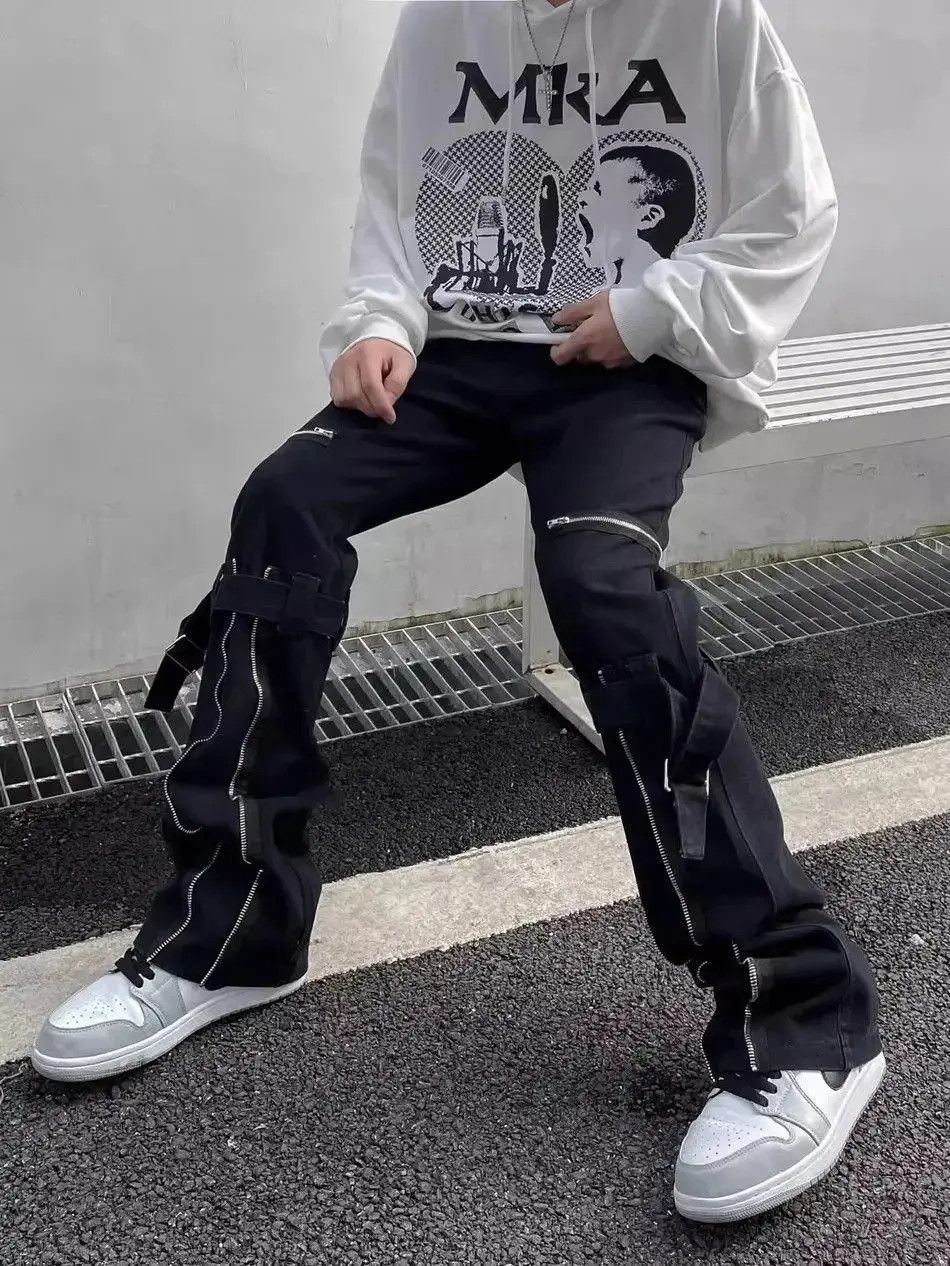 Japanese Brand Hip Hop Personalized Zipper Micro Horn Jeans Size US 30 / EU 46 - 4 Thumbnail