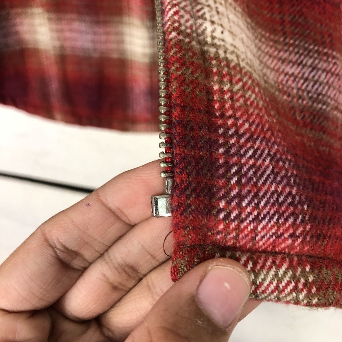 Japanese Brand 📌Vintage Zipper Flannel Jacket Worker Fiesta Tartan Design Size US M / EU 48-50 / 2 - 17 Thumbnail