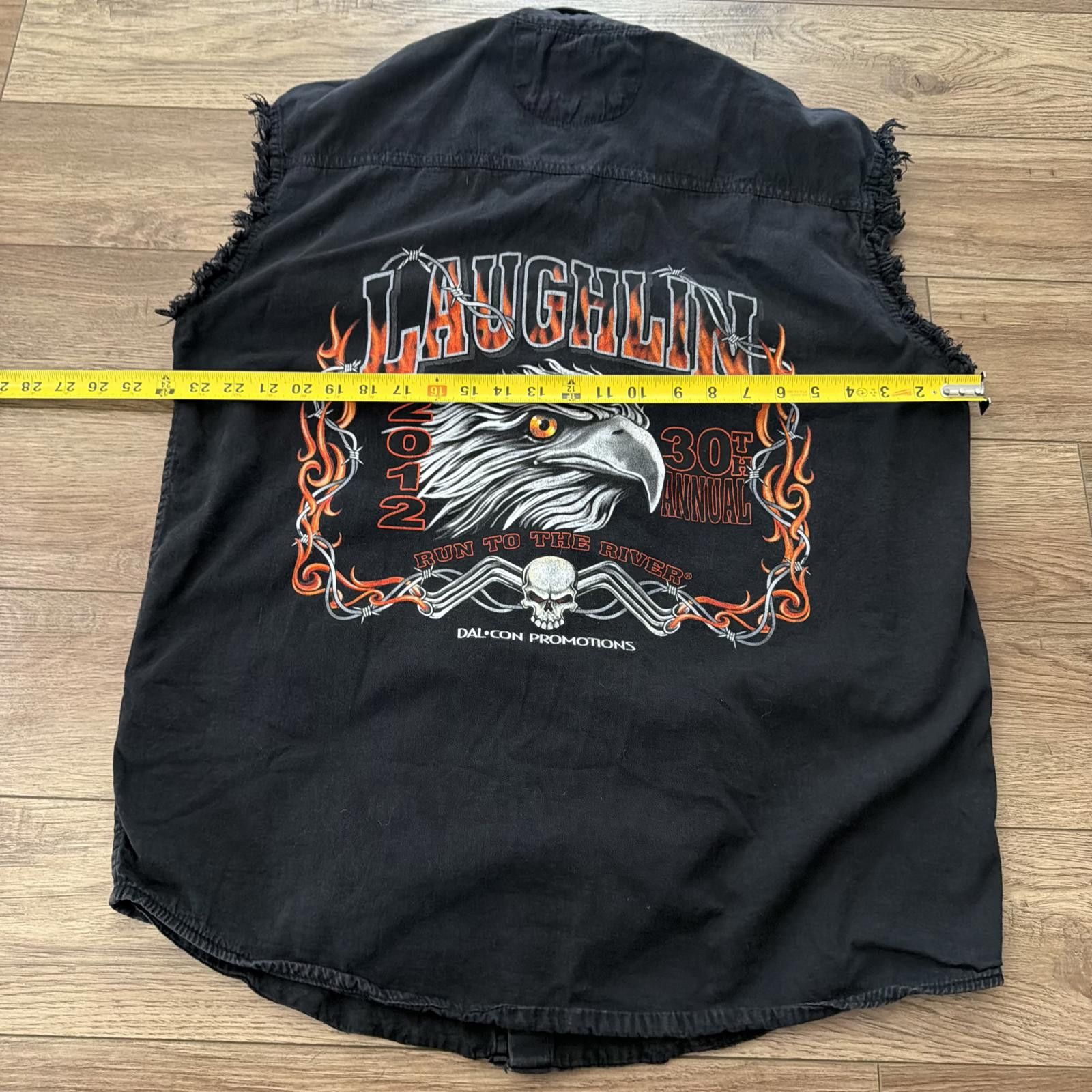 Other Laughlin River 2012 Motorcycle Biker Eagle Cut-Off Shirt XL Size US XL / EU 56 / 4 - 7 Thumbnail