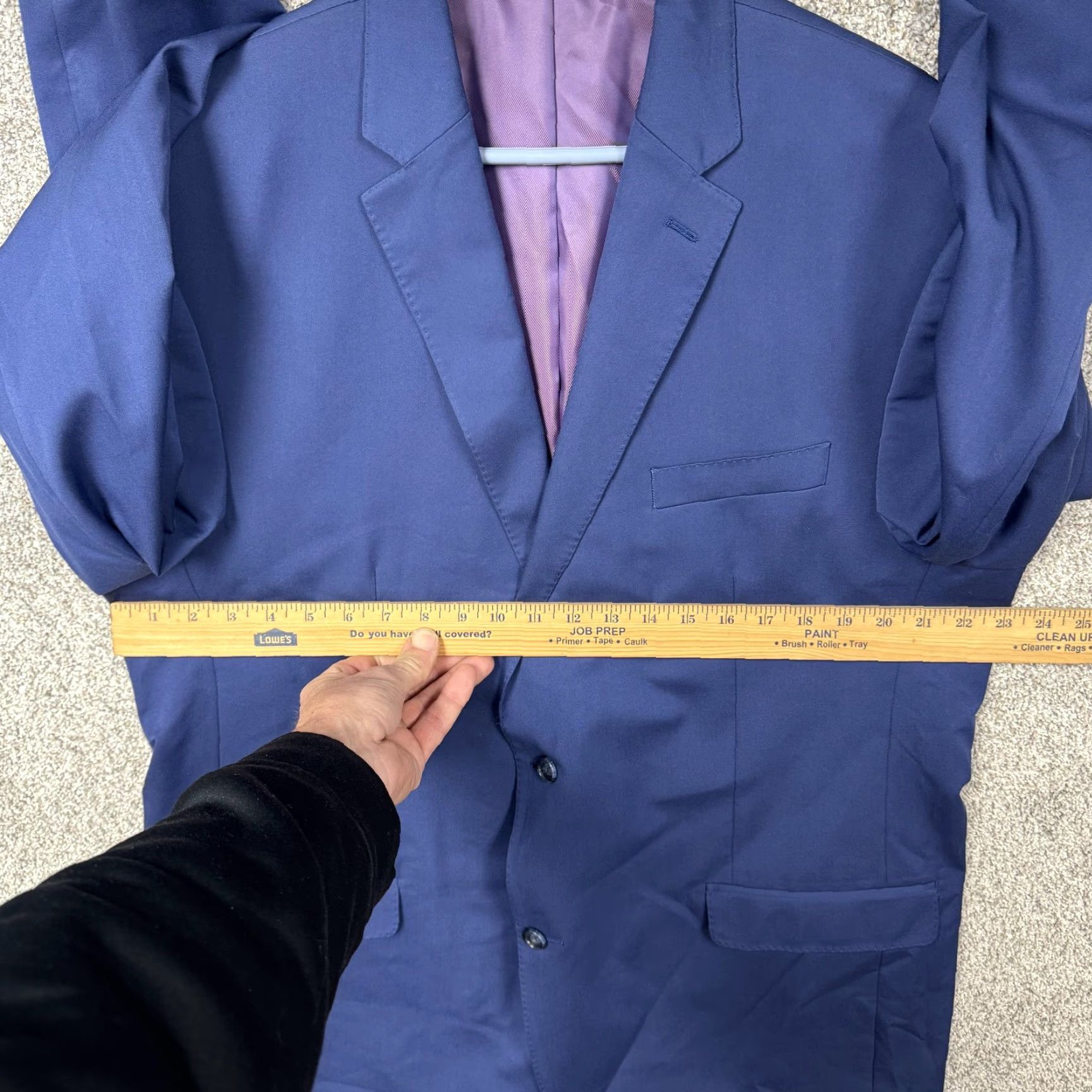 Sean John Sean John Suit Jacket Blue 46L Long Notch Lapel Two-Button Single-Breasted Mens Blazer Business Formal Luxury Size 46R - 4 Thumbnail