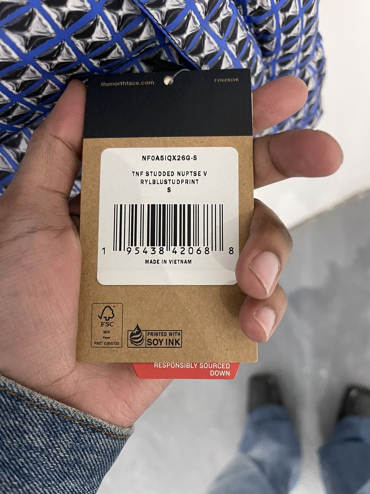 Supreme × The North Face Blue stud print nuptse vest Size US S / EU 44-46 / 1 - 5 Thumbnail