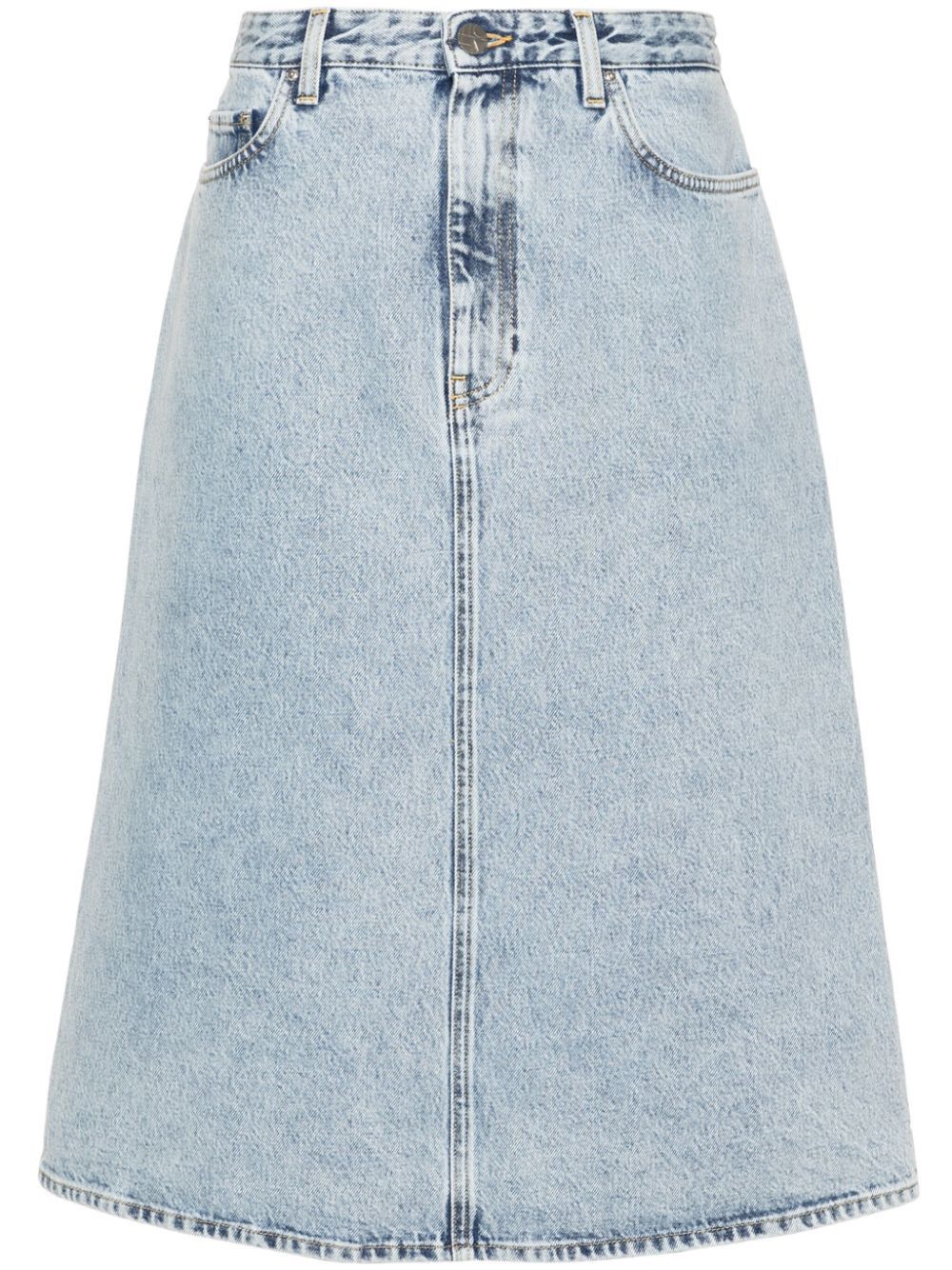 Toteme ORGANI COTTON DENIM MIDI SKIRT Size 27" / US 4 / IT 40 - 1 Thumbnail