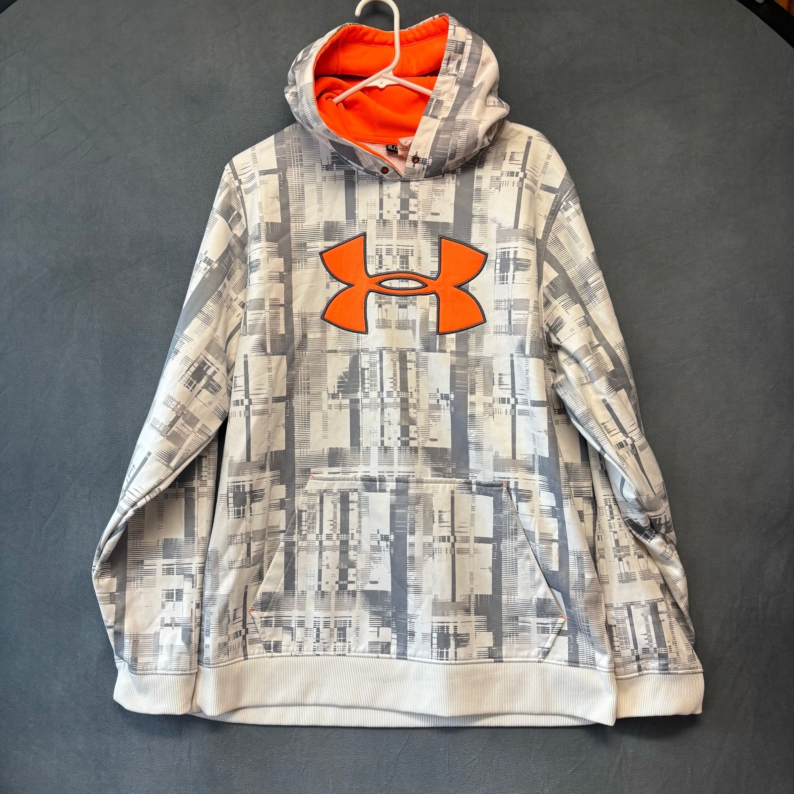 Under Armour Under Armour Hoodie XL Gray Orange Logo Athletic Pullover Size US XL / EU 56 / 4 - 2 Thumbnail