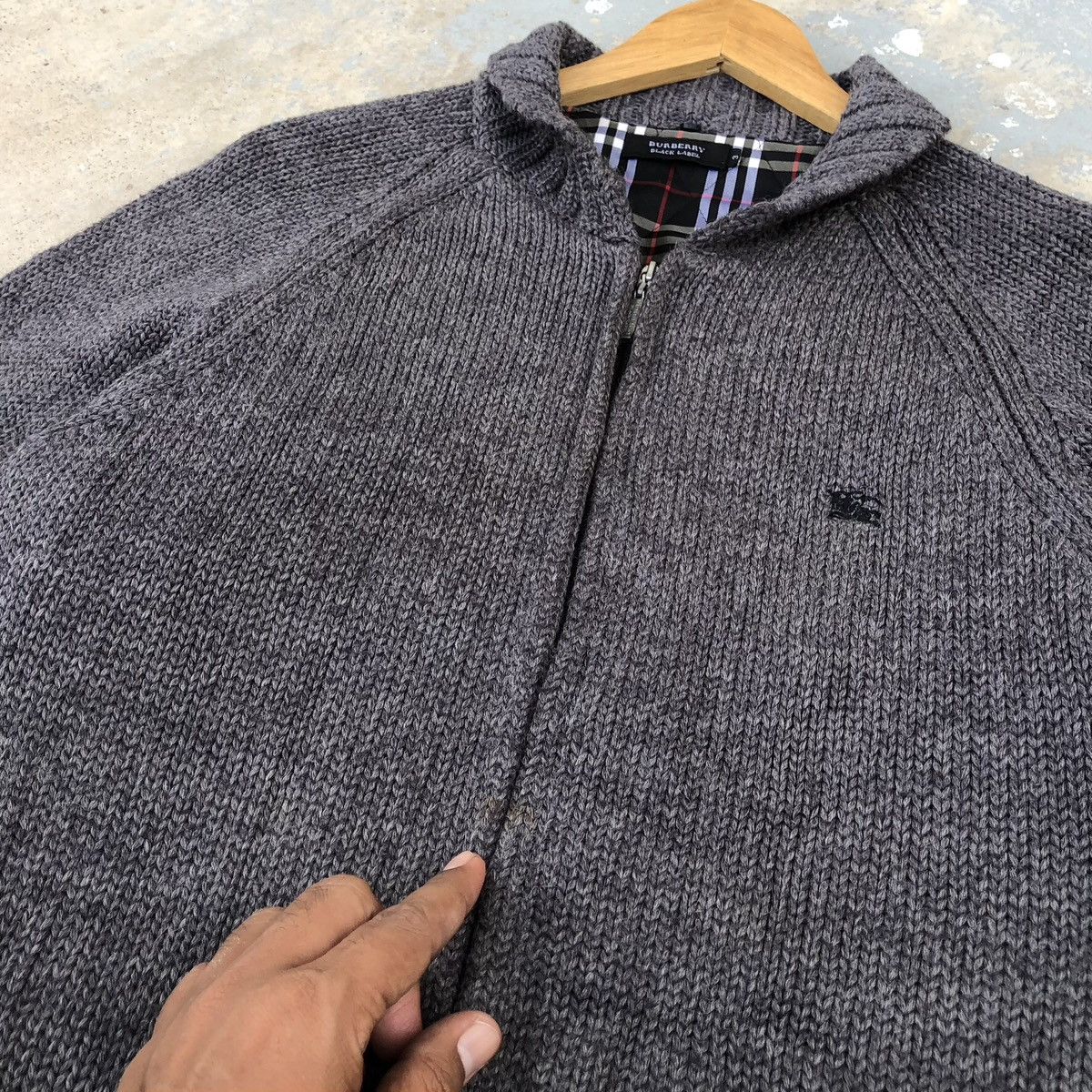 Burberry Burberry Black Label Knitted Lined Novacheck Wool Jacket Size US M / EU 48-50 / 2 - 11 Thumbnail