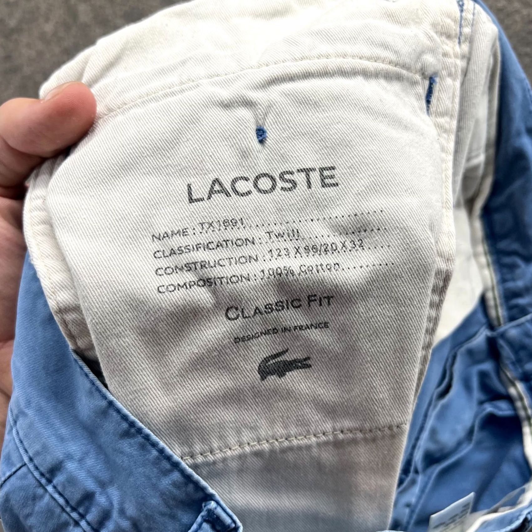 Lacoste Vintage Lacoste Shorts Men 33 Blue Chino Flat Front Classic Twill Cotton Shorts Mens 33 Blue Chino Classic Preppy Casual Summer Fall Spring Size US 33 - 7 Thumbnail