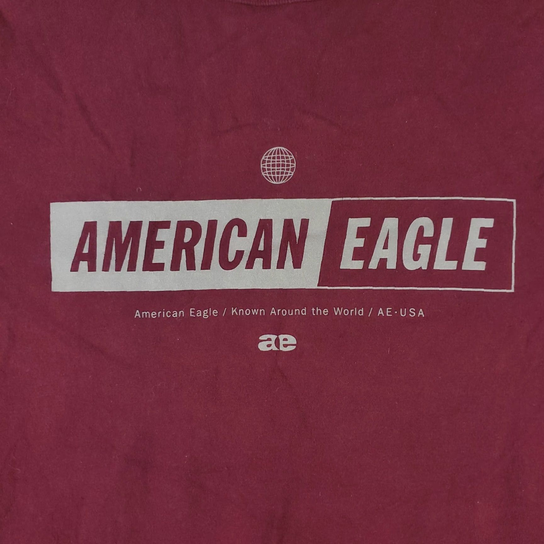 American Eagle Outfitters American Eagle Outfitters T-Shirt Mens XS Burgundy Long Sleeve Adult Crew Neck Warm Casual Shirt Size US XS / EU 42 / 0 - 2 Thumbnail