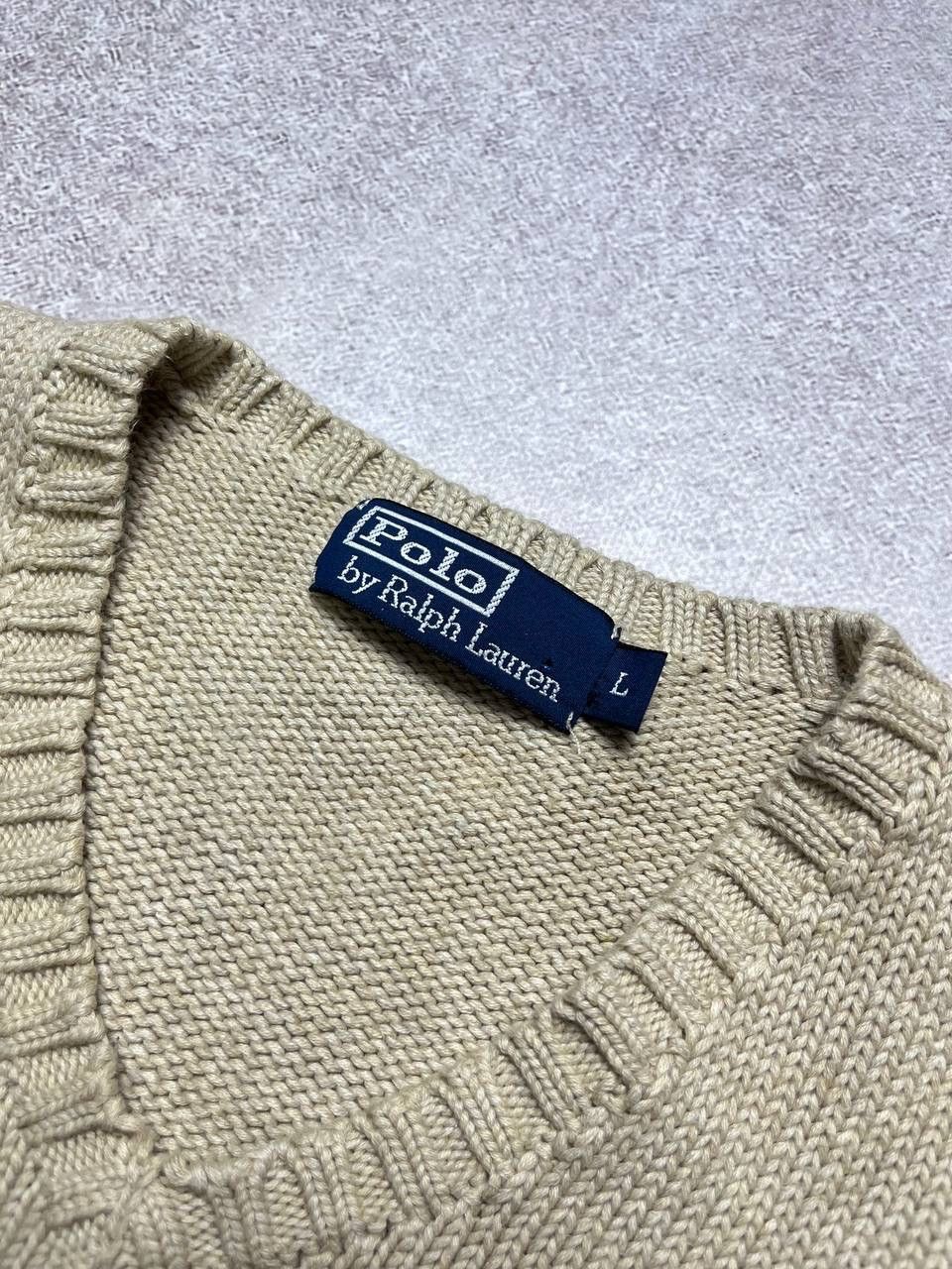 Polo Ralph Lauren × Vintage Vintage Polo Ralph Lauren Heavy Knit Vest L Size US L / EU 52-54 / 3 - 3 Thumbnail