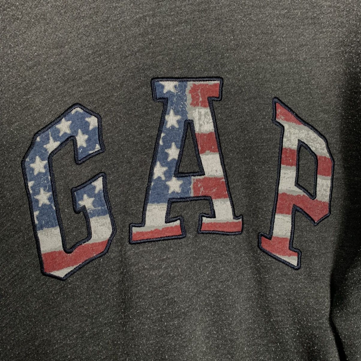 Gap Vintage Gap USA Flag Big Logo Hoodie Size US M / EU 48-50 / 2 - 13 Thumbnail