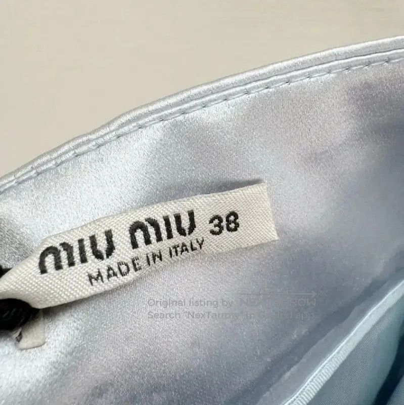 Miu Miu Miu Miu Light Blue Embellished Skirt for Women . Size 23" - 2 Thumbnail