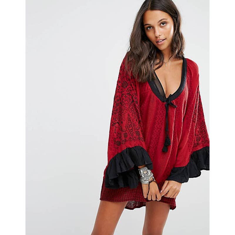 One Teaspoon One Teaspoon San Juan Valley Bordeaux Deluxe Dress Grailed